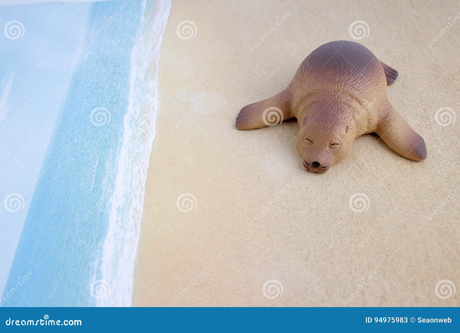 Plastic Sea Lion Toy with Figure Stock Image Image of model, single 94975983