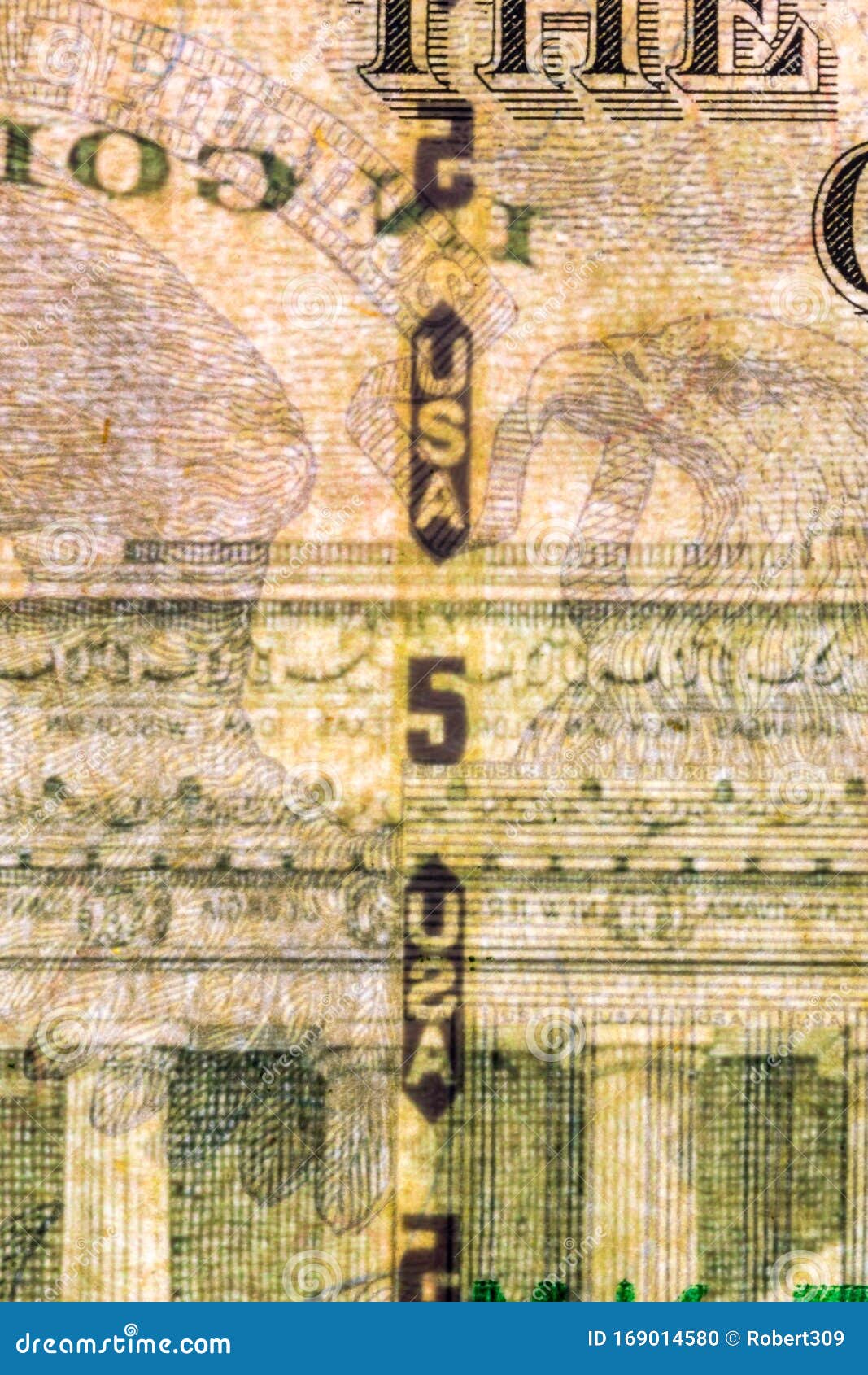 Plastic Security Strip Inside 5 USD Banknote Security Strip On plastic-security-strip-inside-5-usd-banknote-security-strip-on