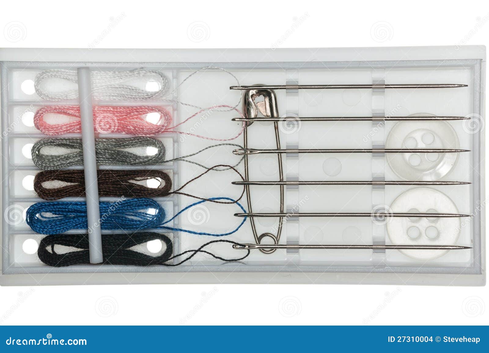Plastic Sewing Kit for Repairing Clothes Stock Photo Image of group