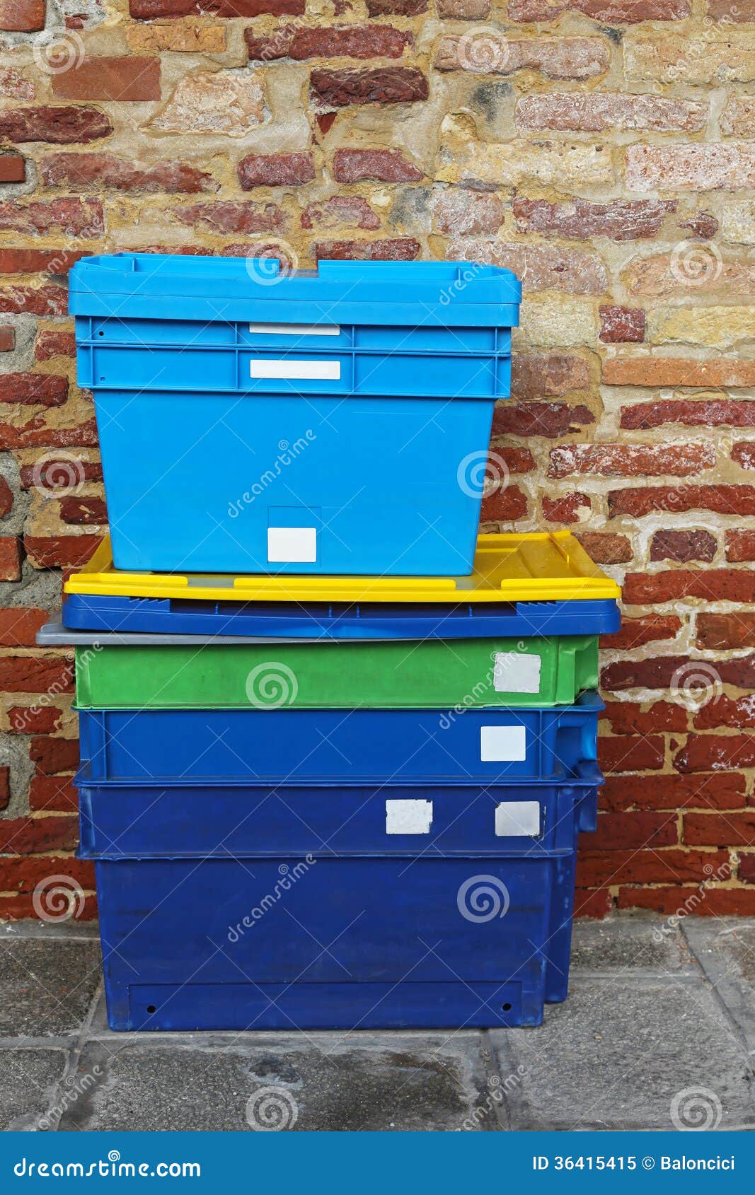 Plastic shipping boxes stock image. Image of logistic 36415415