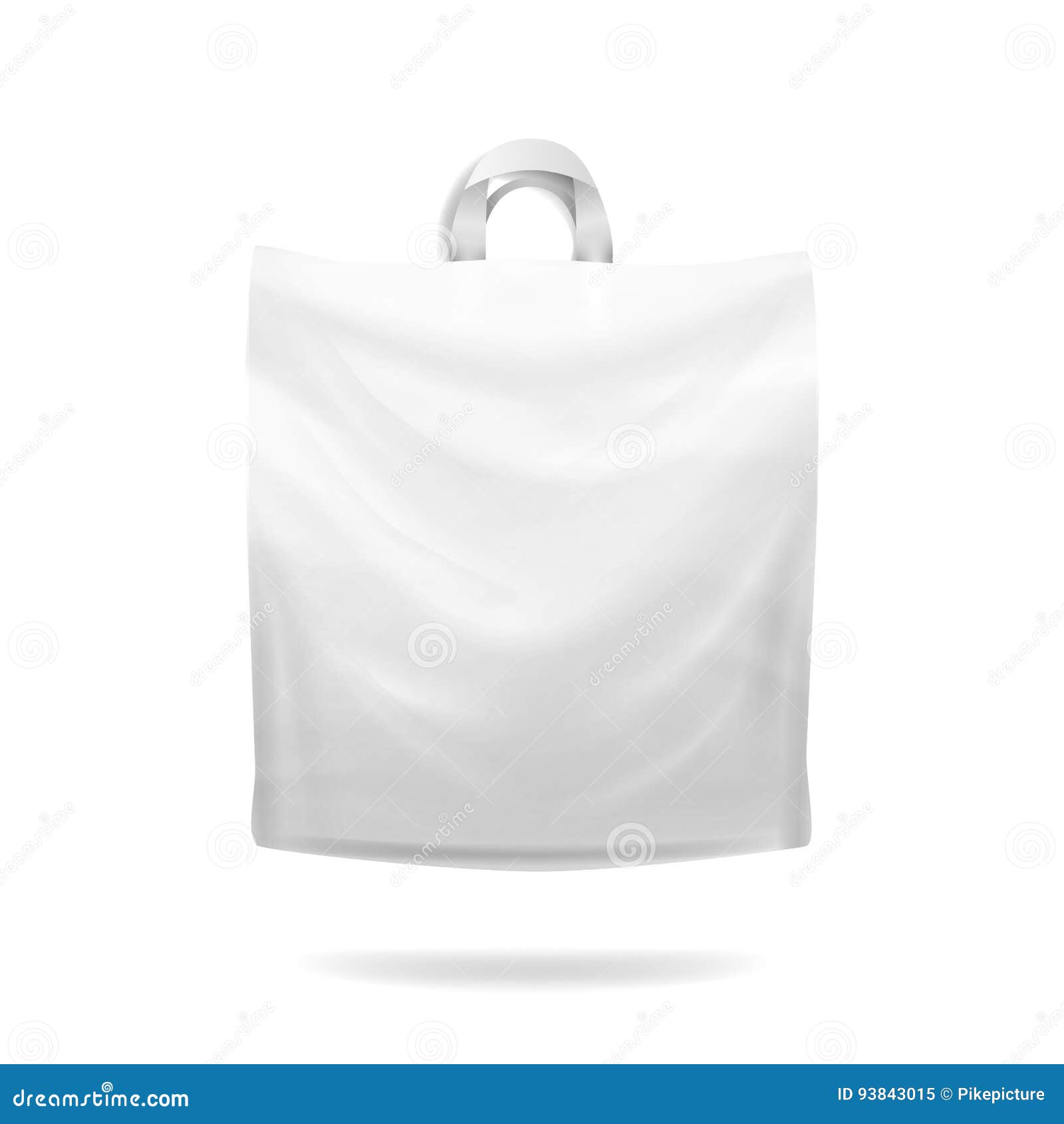 Download Plastic Shopping Bag Vector. White Empty Realistic Mock Up ...