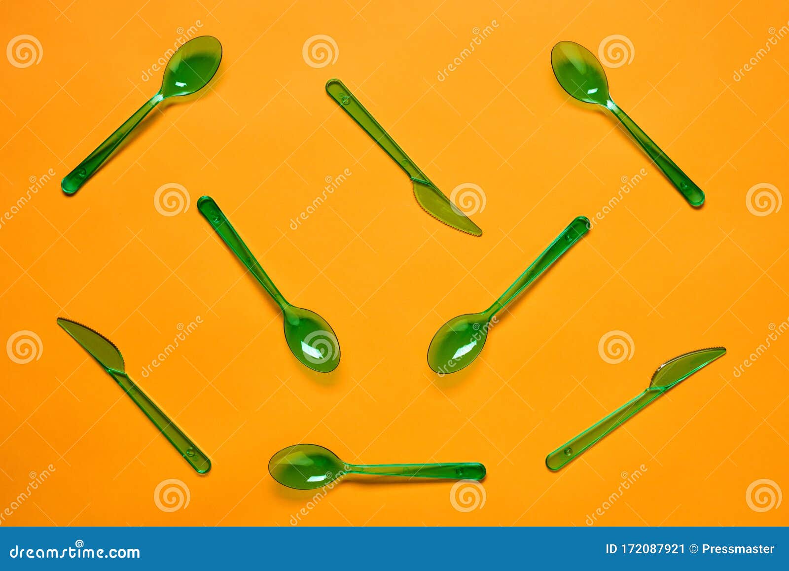 Plastic Spoons and Knives Pattern Stock Image Image of disposable