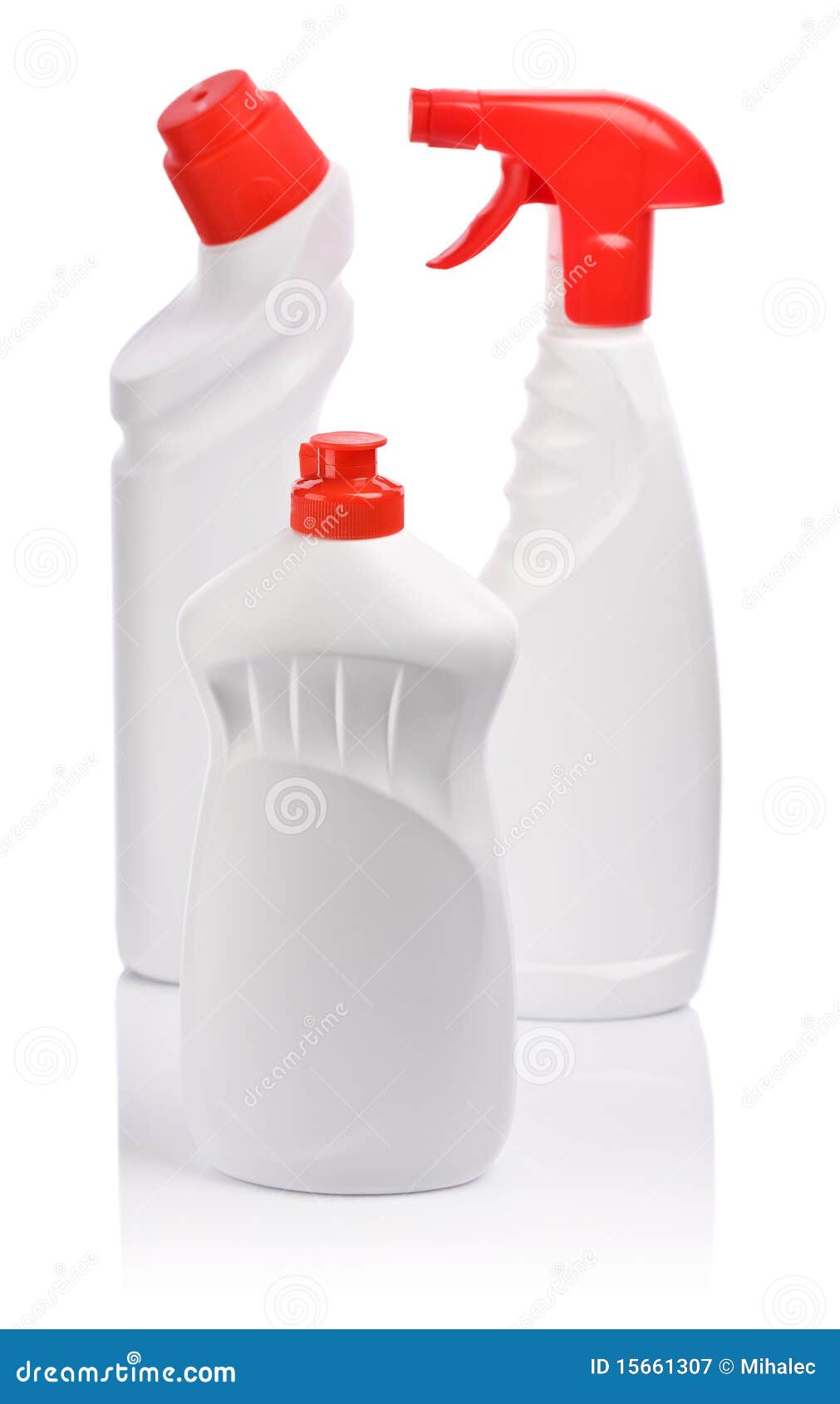 Plastic spray bottles stock image. Image of dispensing 15661307