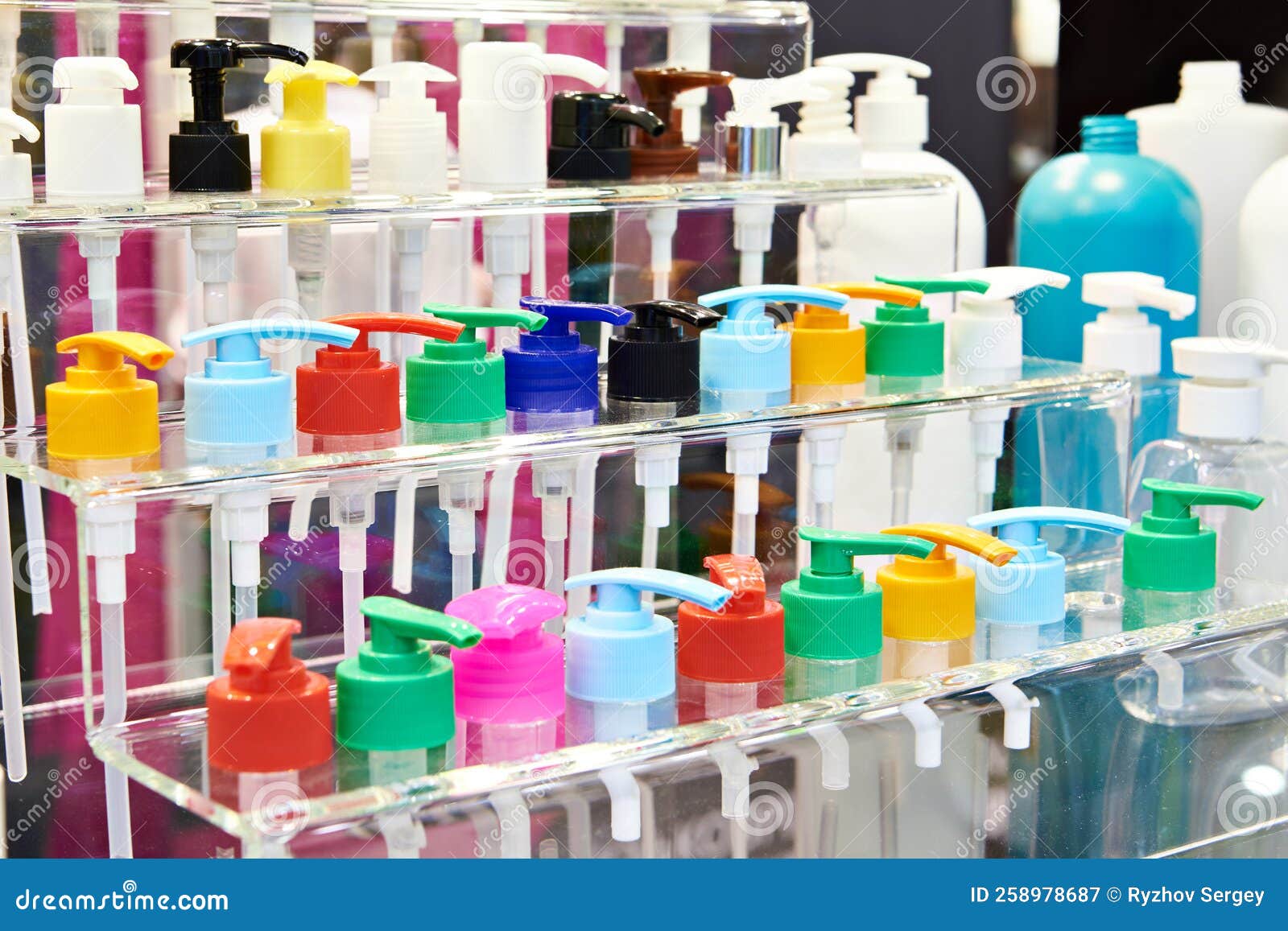 Plastic Spray Nozzles for Household Bottles Stock Image Image of