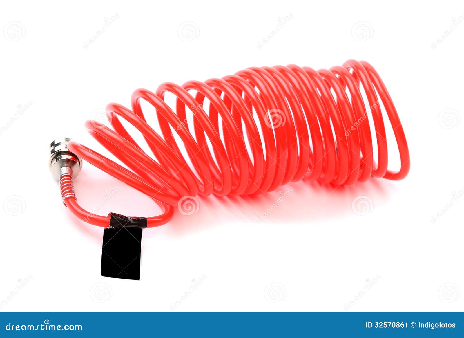 Plastic Spring Isolated on a White Background Stock Image Image of
