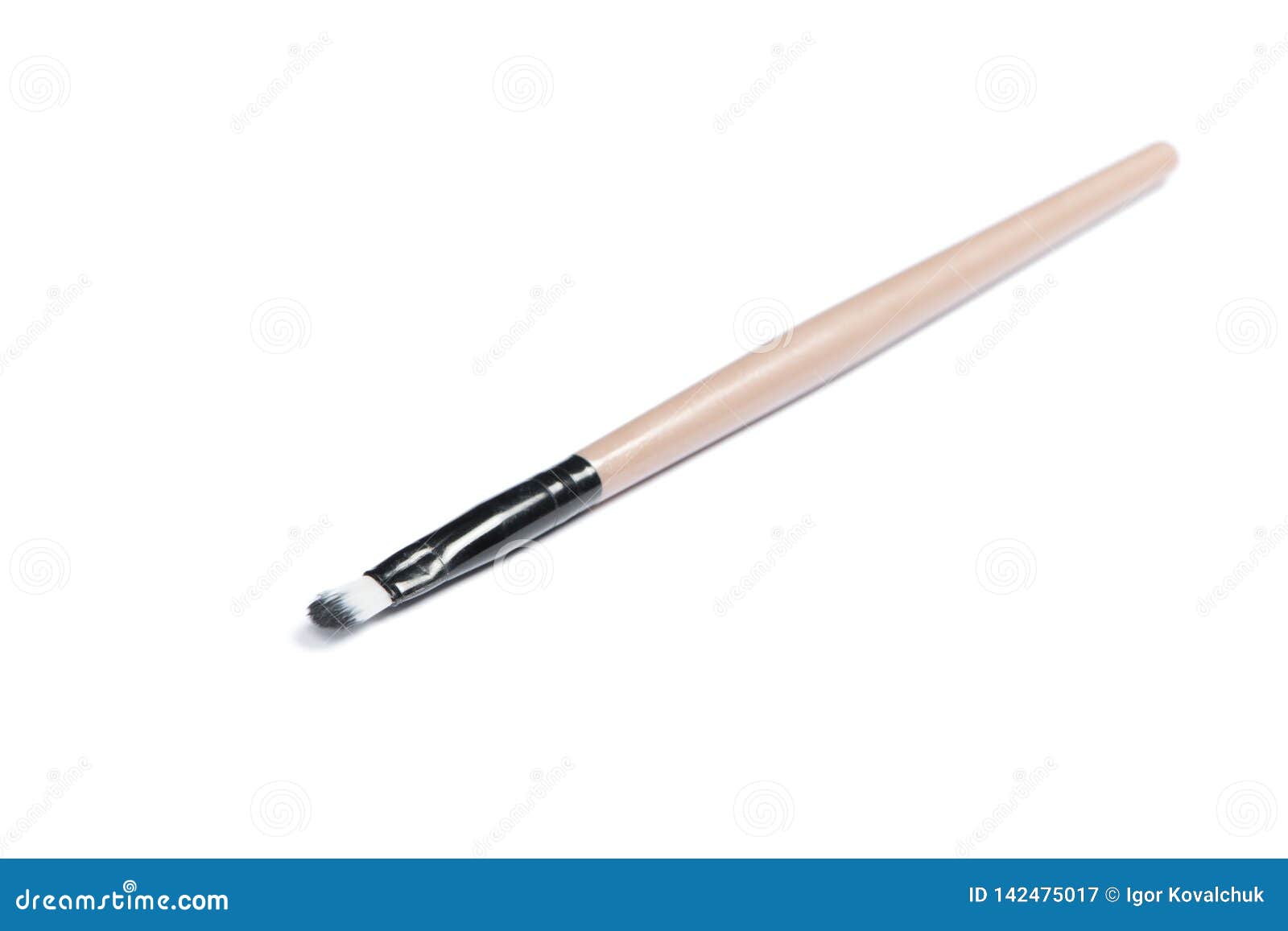 Plastic thin makeup brush stock image. Image of beauty 142475017