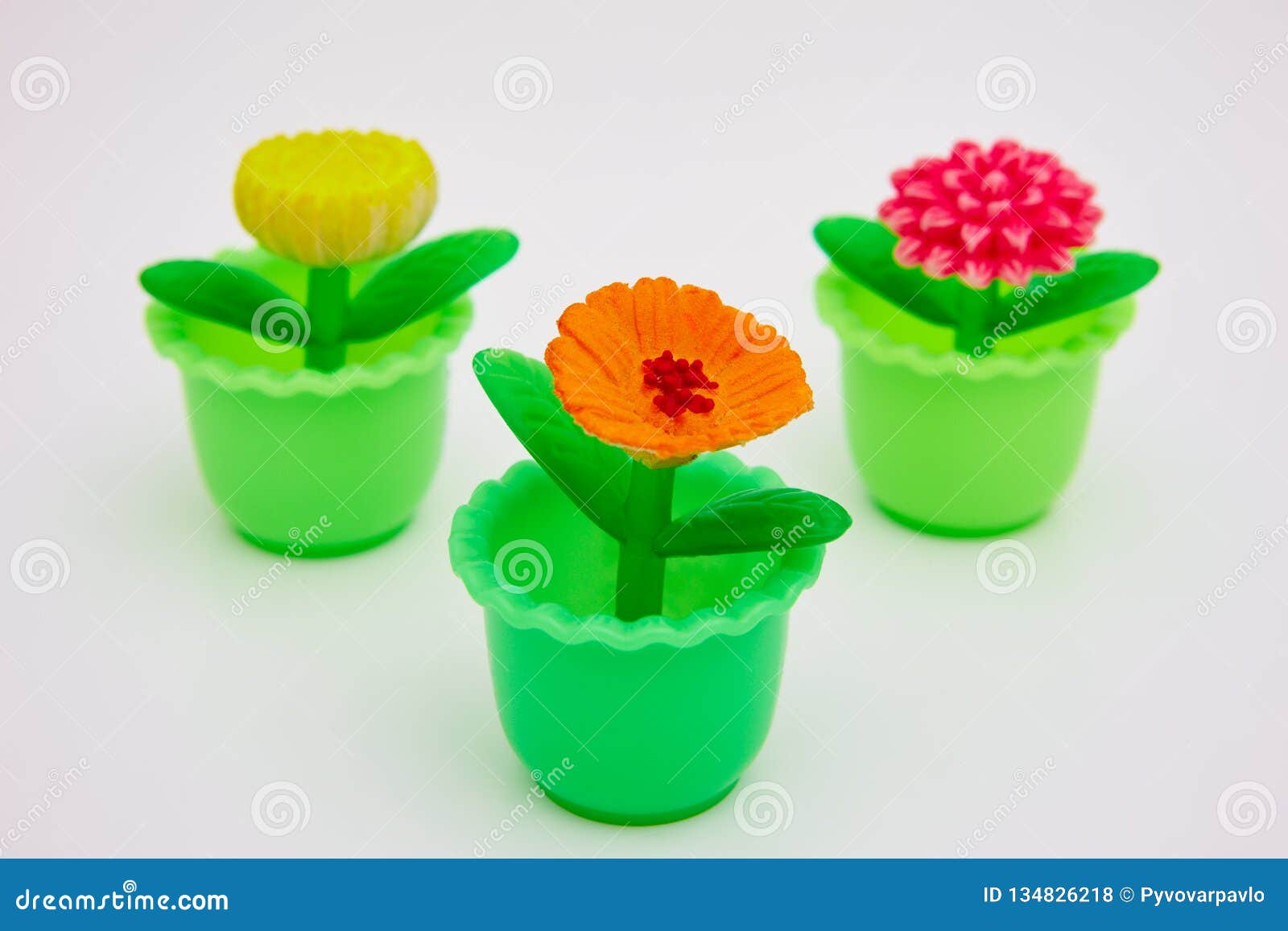 Plastic toy flowers stock photo. Image of botanical 134826218