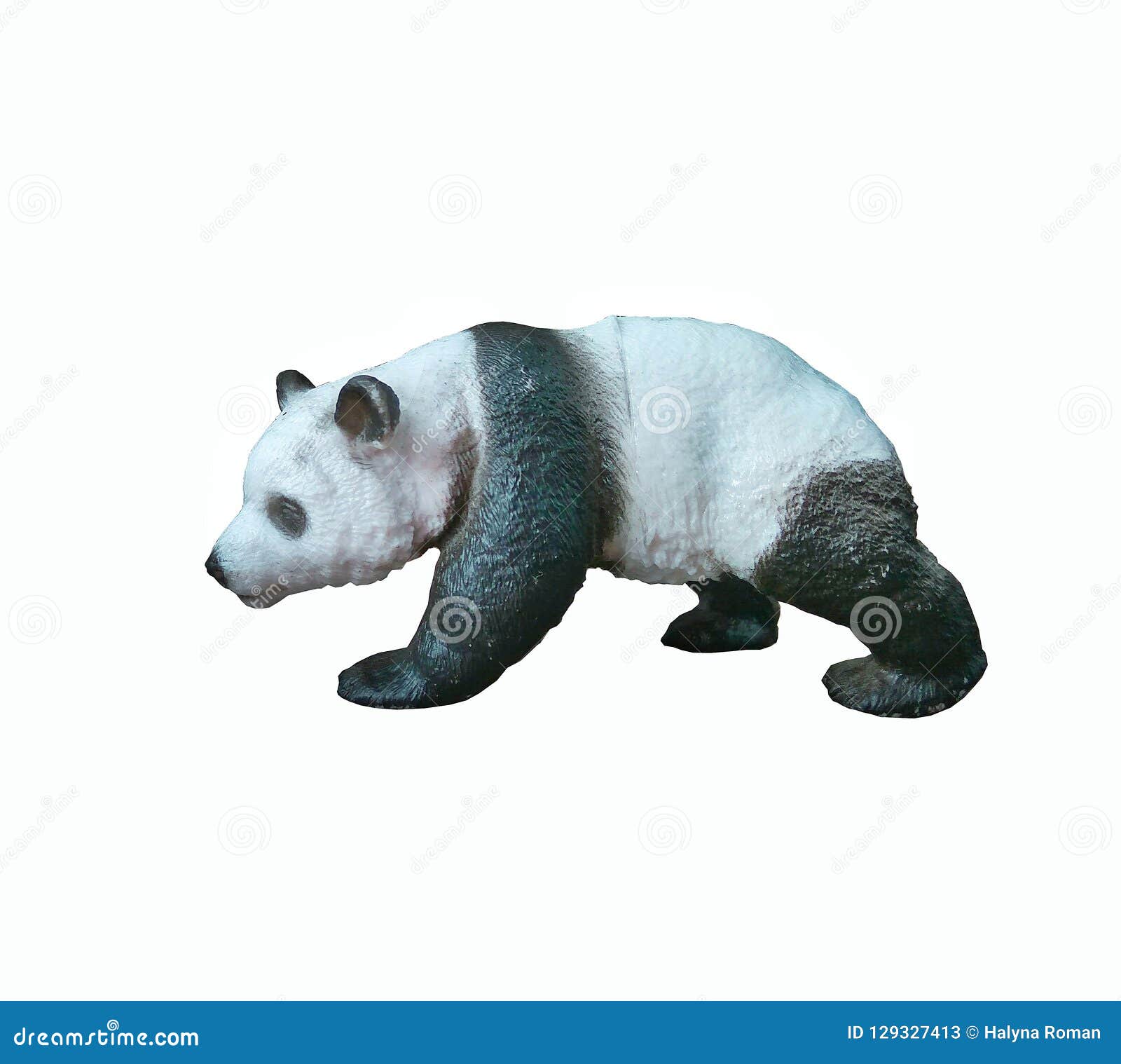 Panda plastic toy stock image. Image of plastic, background 129327413