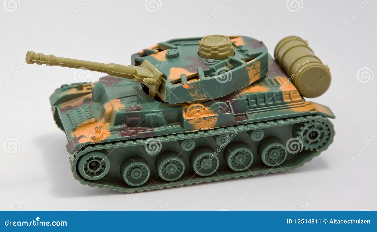 Plastic toy tank stock image. Image of wheels, turn, green 12514811