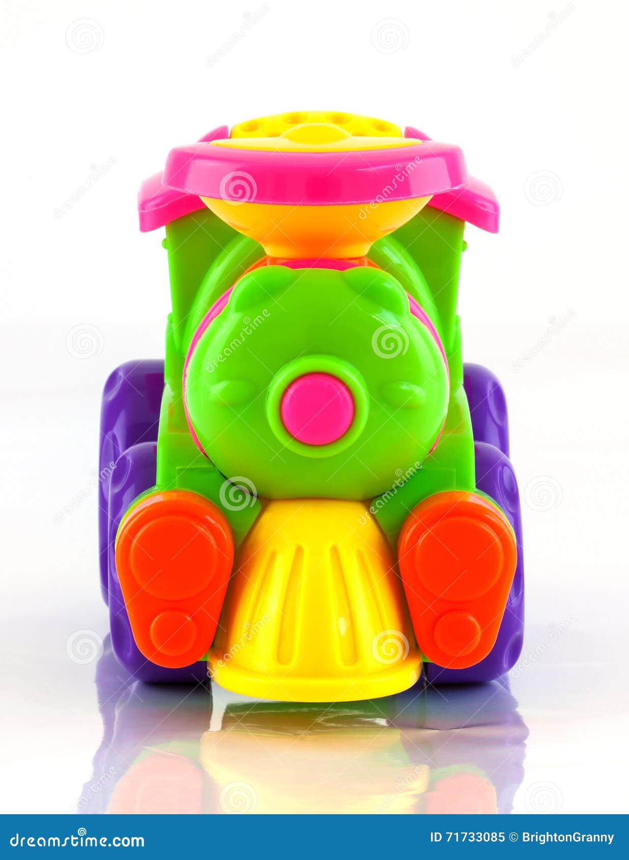 Plastic toy train stock image. Image of close, white 71733085