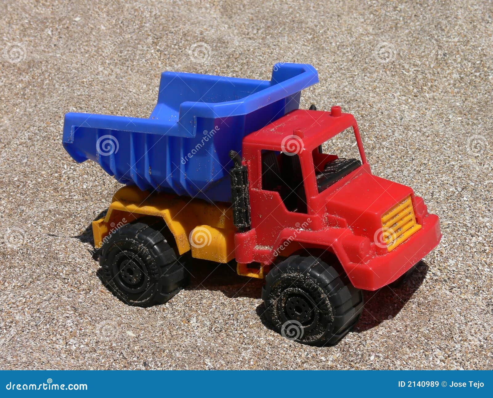 Plastic toy truck stock image. Image of summer, vacation 2140989