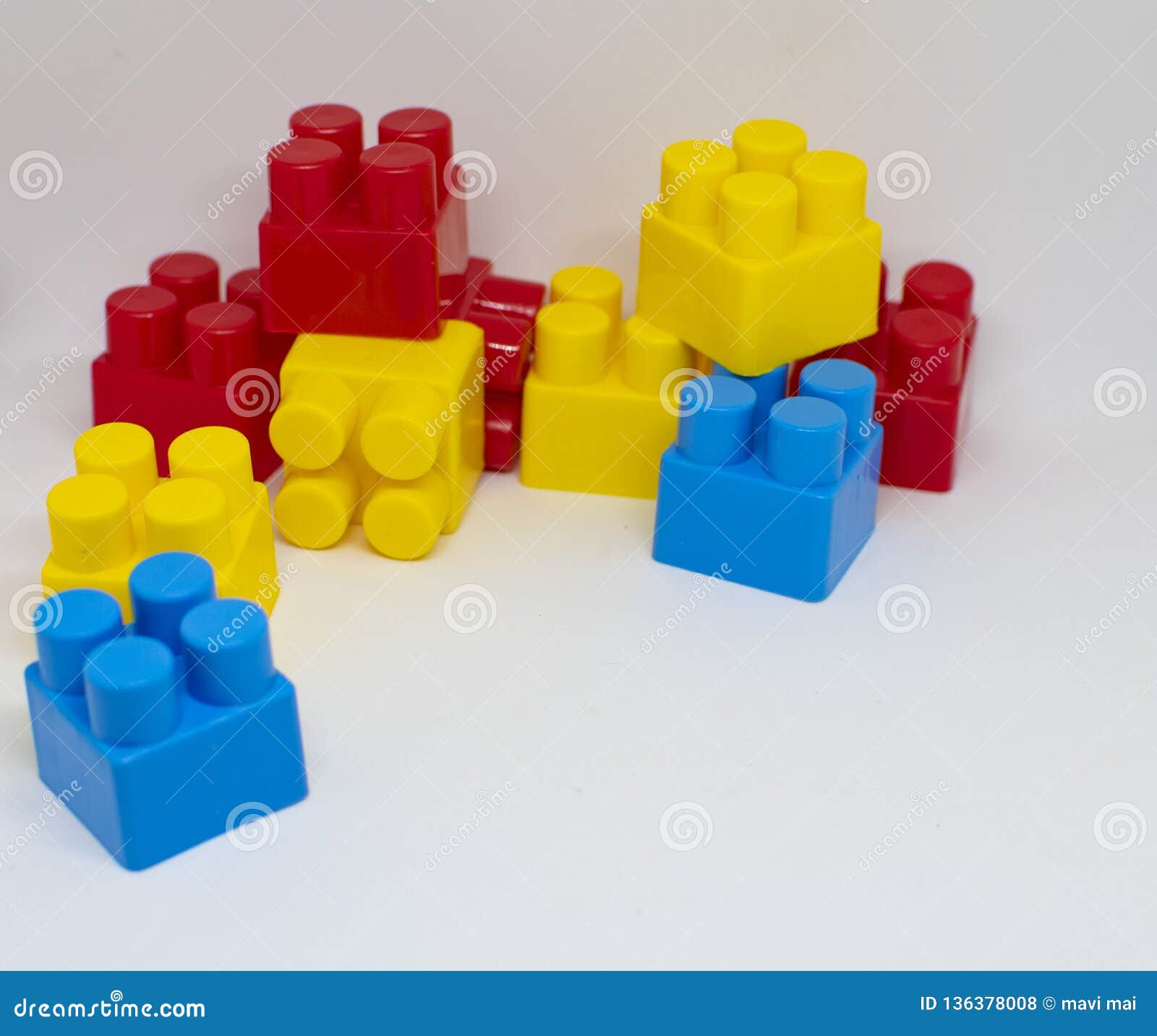 Plastic Toys Building Blocks Stock Photo Image of object, leisure