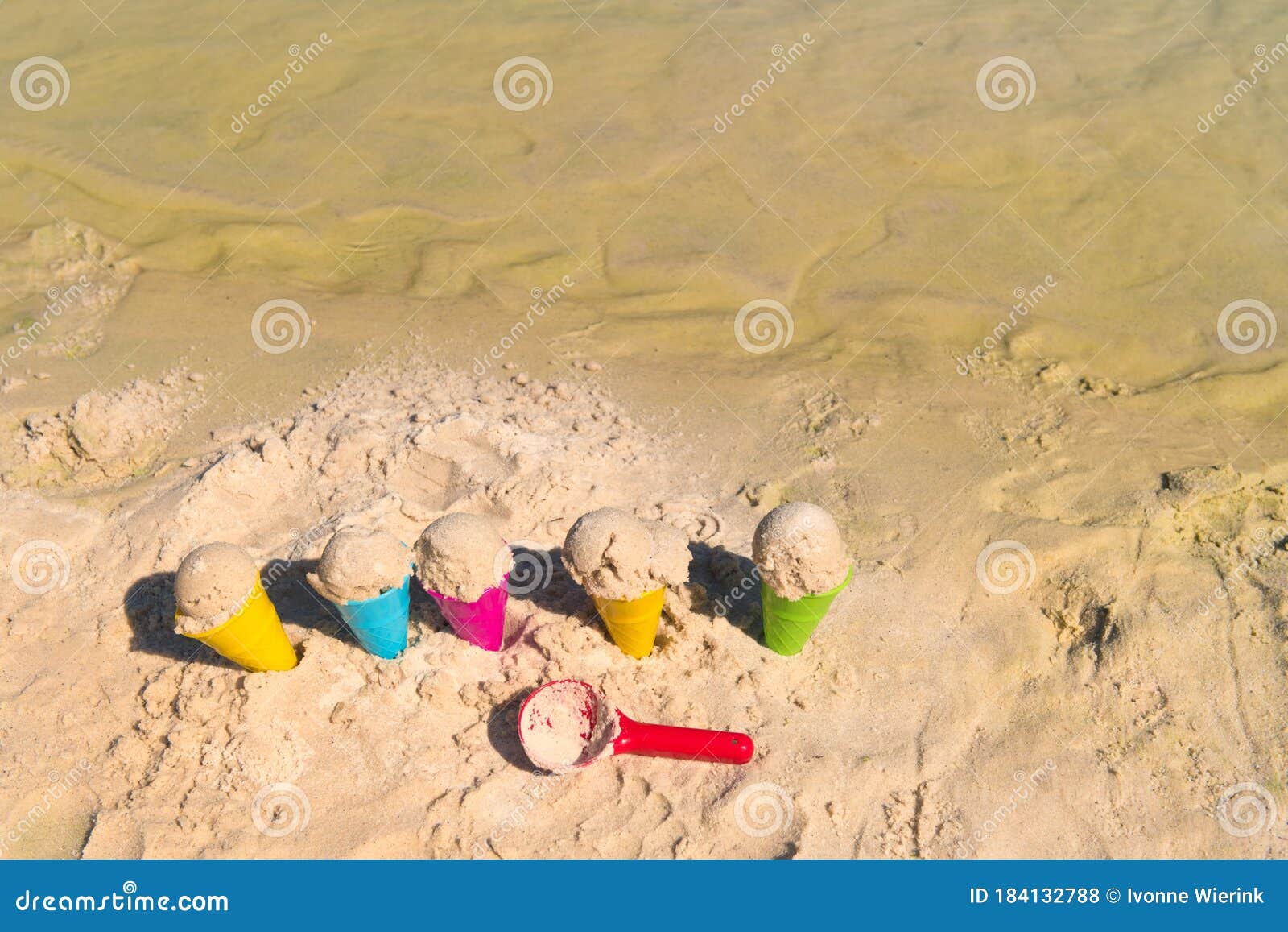 Plastic Toys for Ice Creams at the Beach Stock Photo Image of sandy