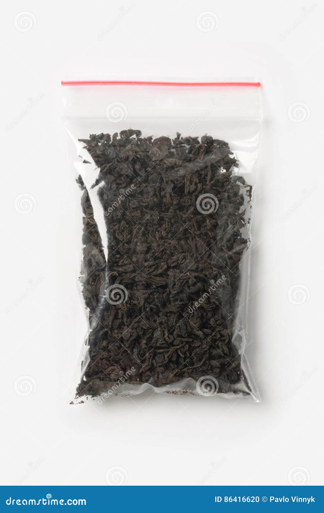 Download Plastic Transparent Zipper Bag With Full Of Black Tea Isolated On White, Vacuum Package Mockup ...