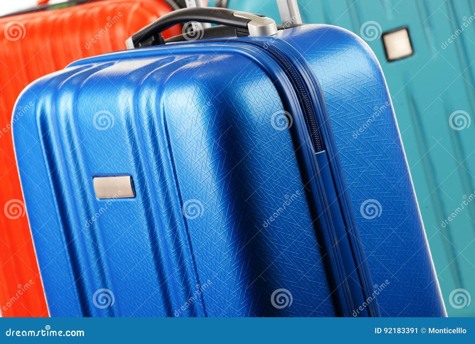 Plastic Travel Suitcases. Hand Luggage Stock Image Image of suitcases