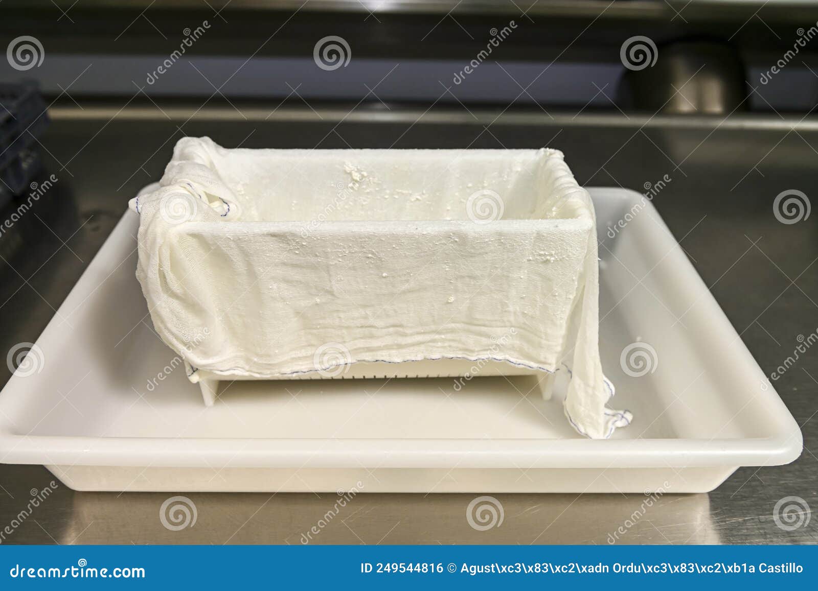 Plastic Tray, with Mold for Cheese Making Stock Photo Image of rustic