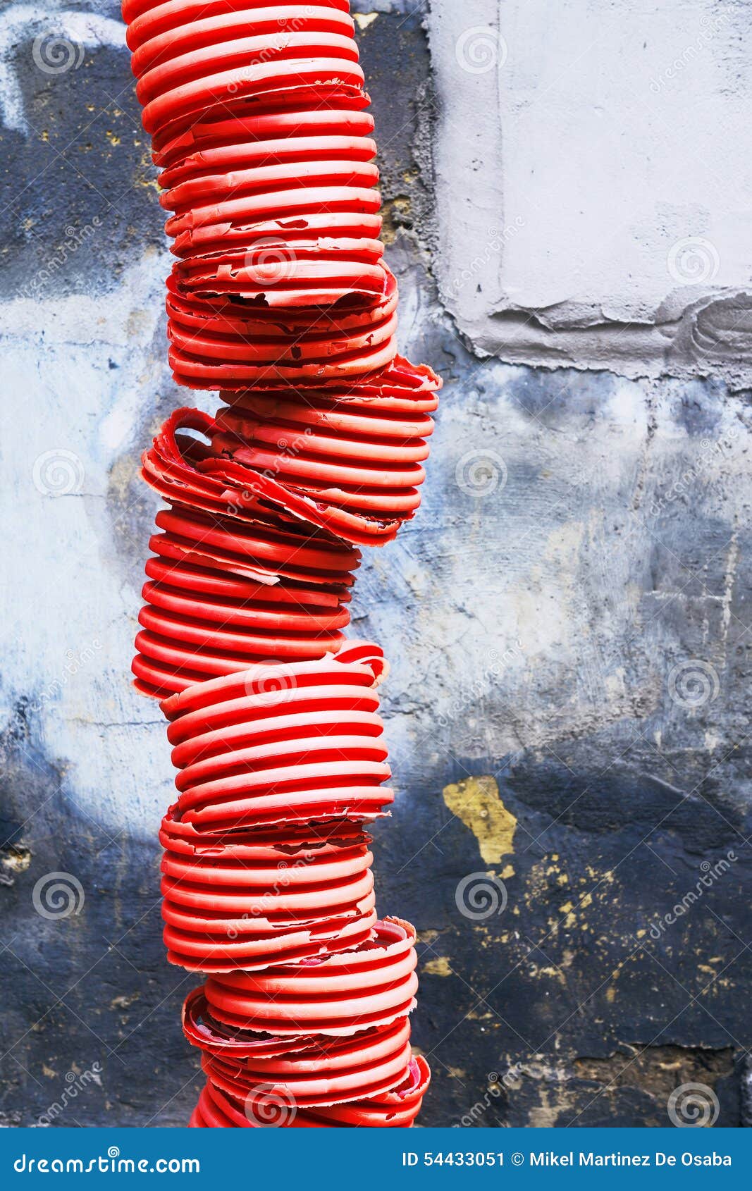 Plastic Tube Protection Damaged Stock Image Image of broken, conduit