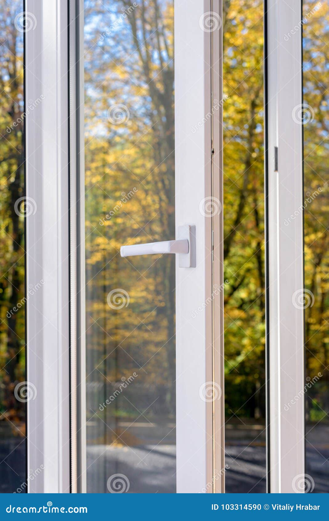 Plastic vinyl window stock photo. Image of glazing, landscape 103314590