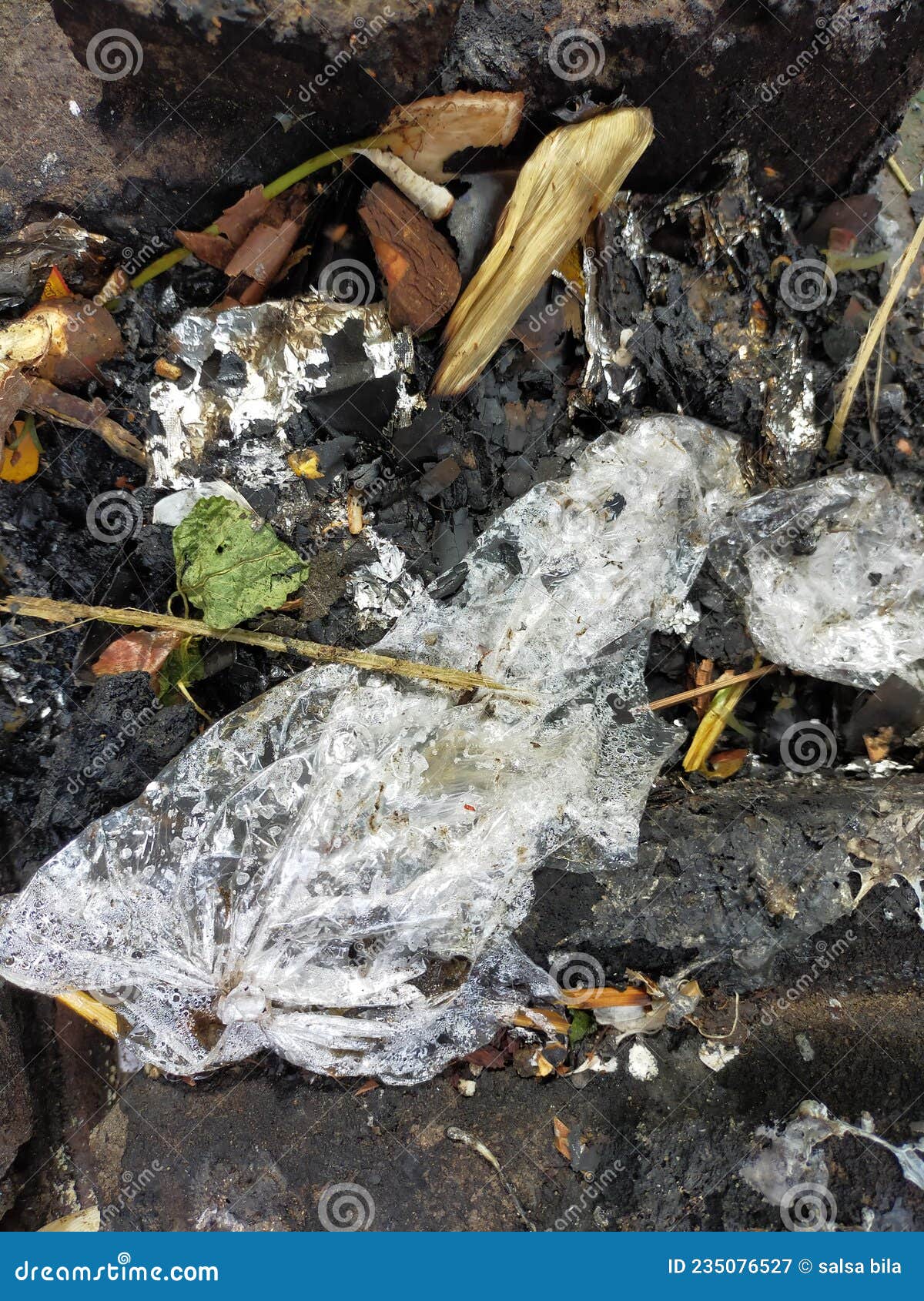 Plastic Waste is Difficult To for the Environment Stock Image
