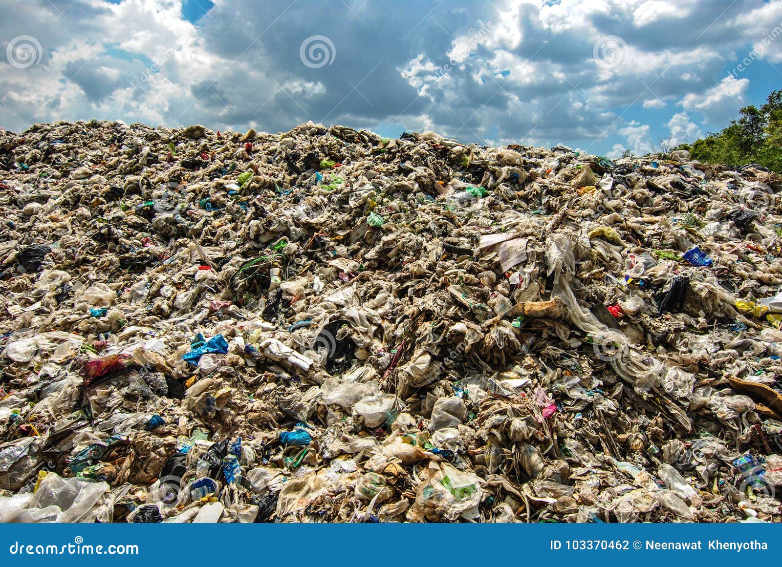 Plastic Waste is Difficult To Handle, Resulting in Pollution and High Costs. Stock Photo Image