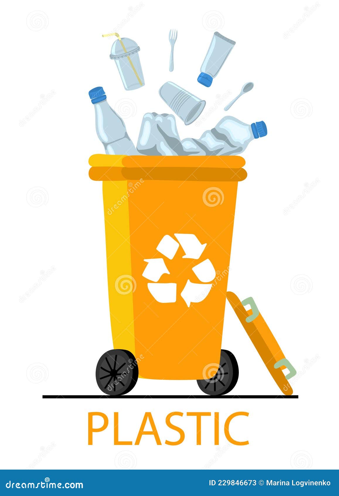 Plastic Waste and Garbage stock vector. Illustration of carton 229846673