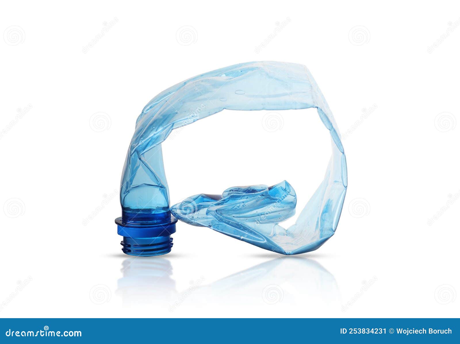 Plastic Water Bottle Bent into a Roll Stock Image Image of bent