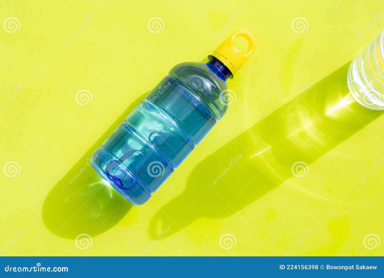 Plastic Water Bottles on Green Stock Photo Image of ocean, macro