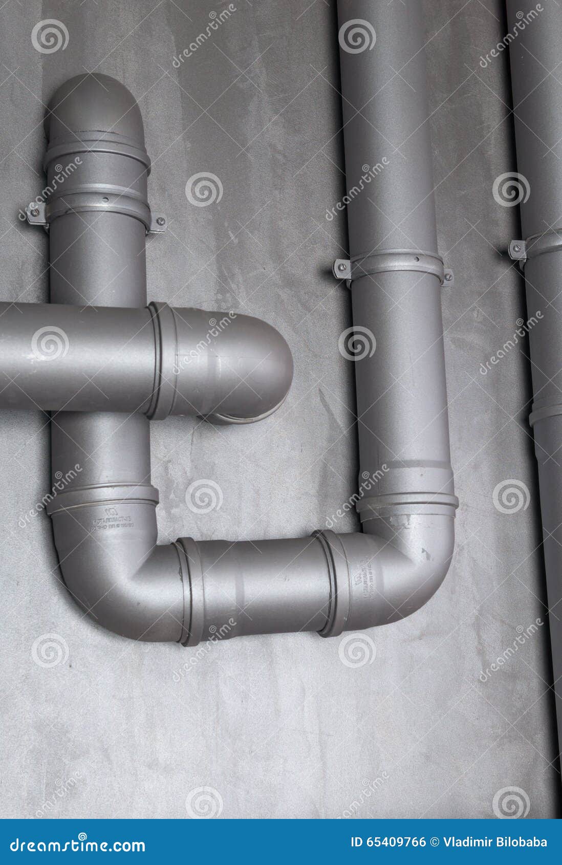 Plastic Water Pipe on the Wall Stock Photo Image of pipe, background