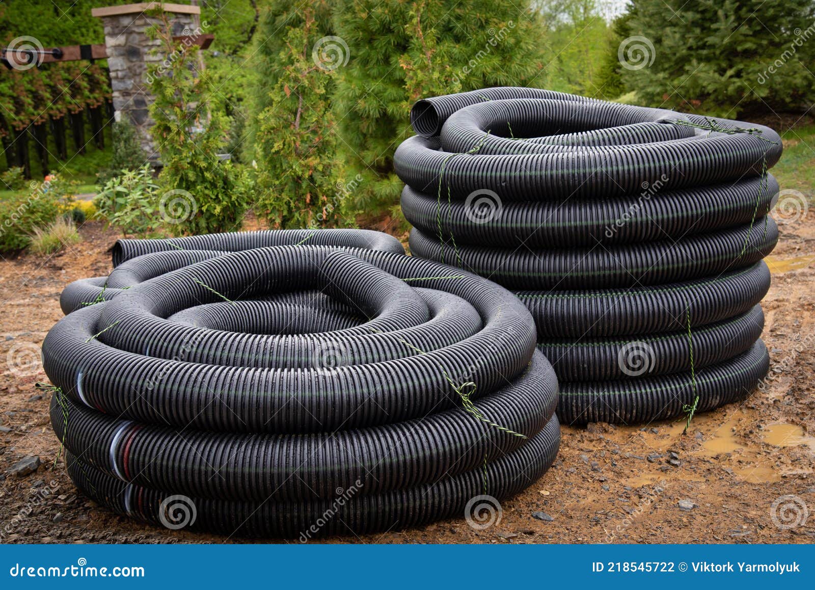 Plastic Water Pipes Industry Stack Material Synthetic Circle Stock