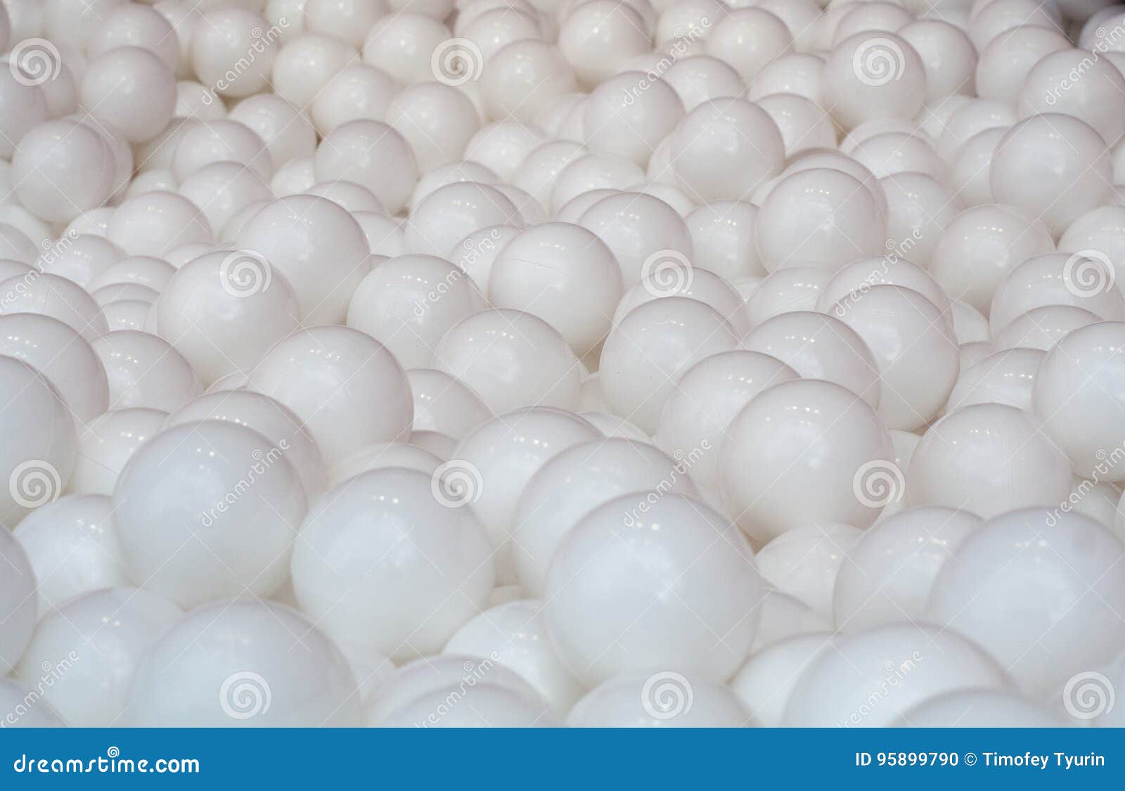 Plastic White Balls. Background, Texture. Stock Photo Image of
