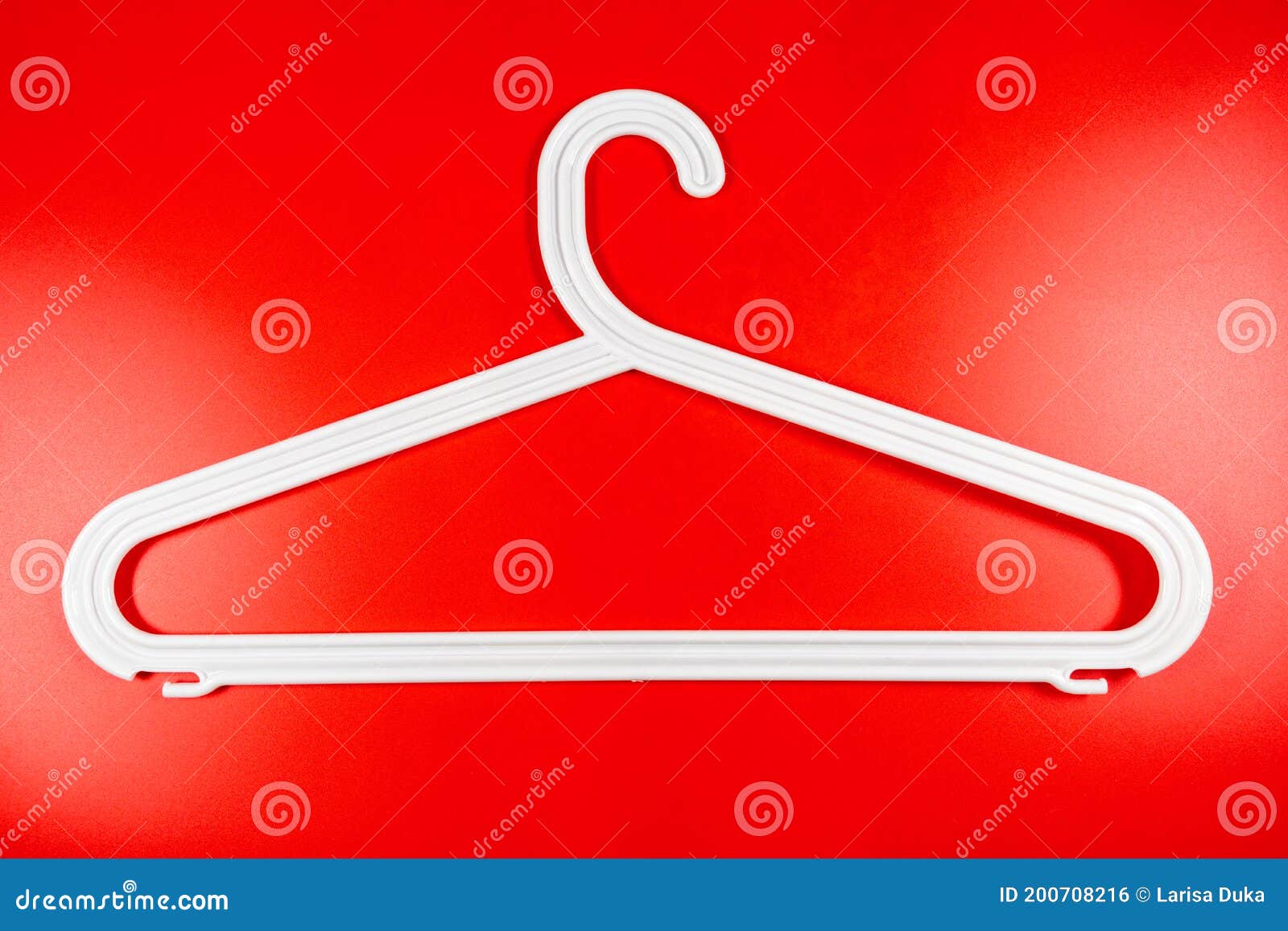 Plastic White Coat Hanger Clothes Hanger on Red Background Stock Photo Image of clothing, sale