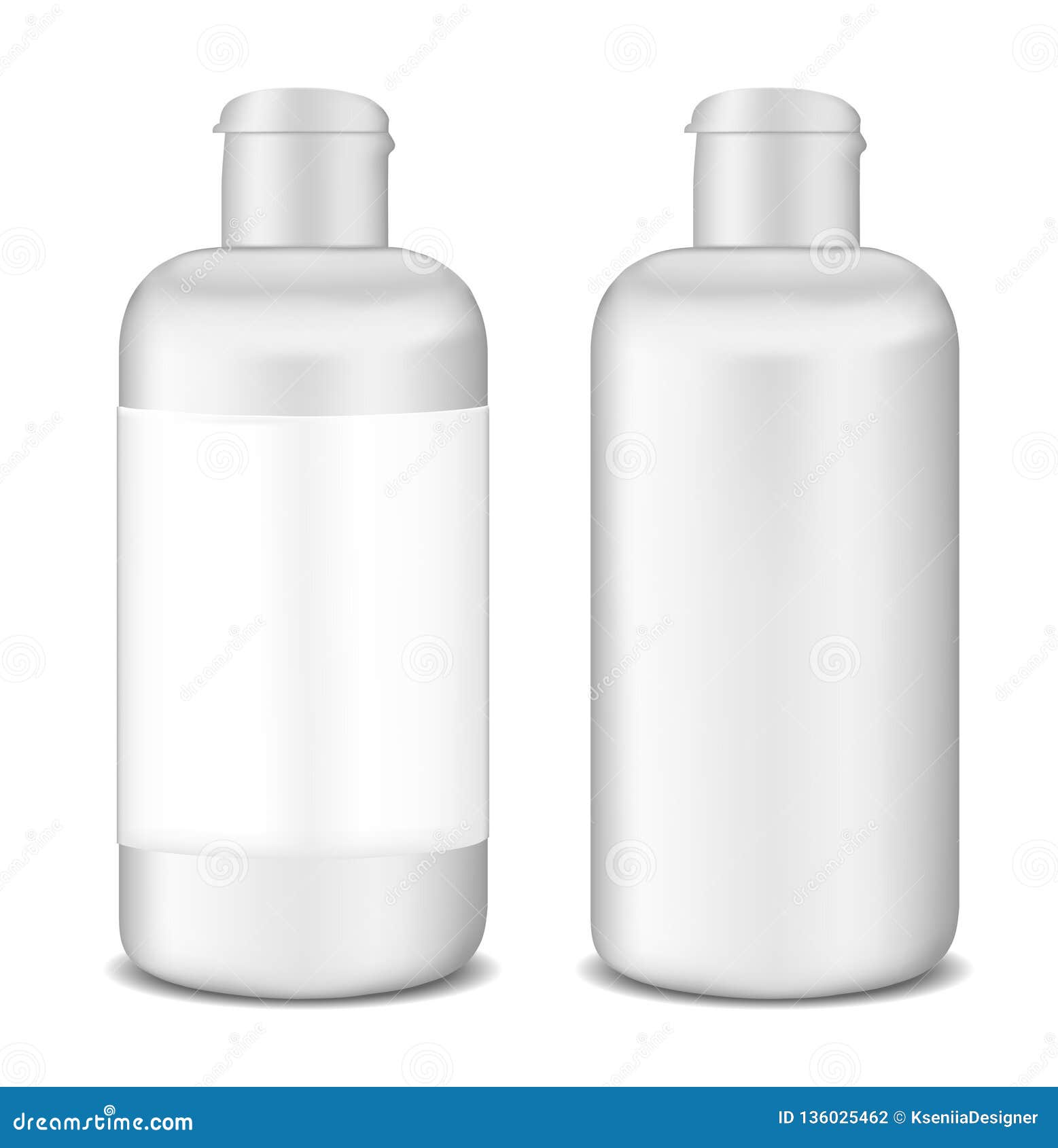 Plastic White Lotion Bottle Template Stock Vector Illustration of