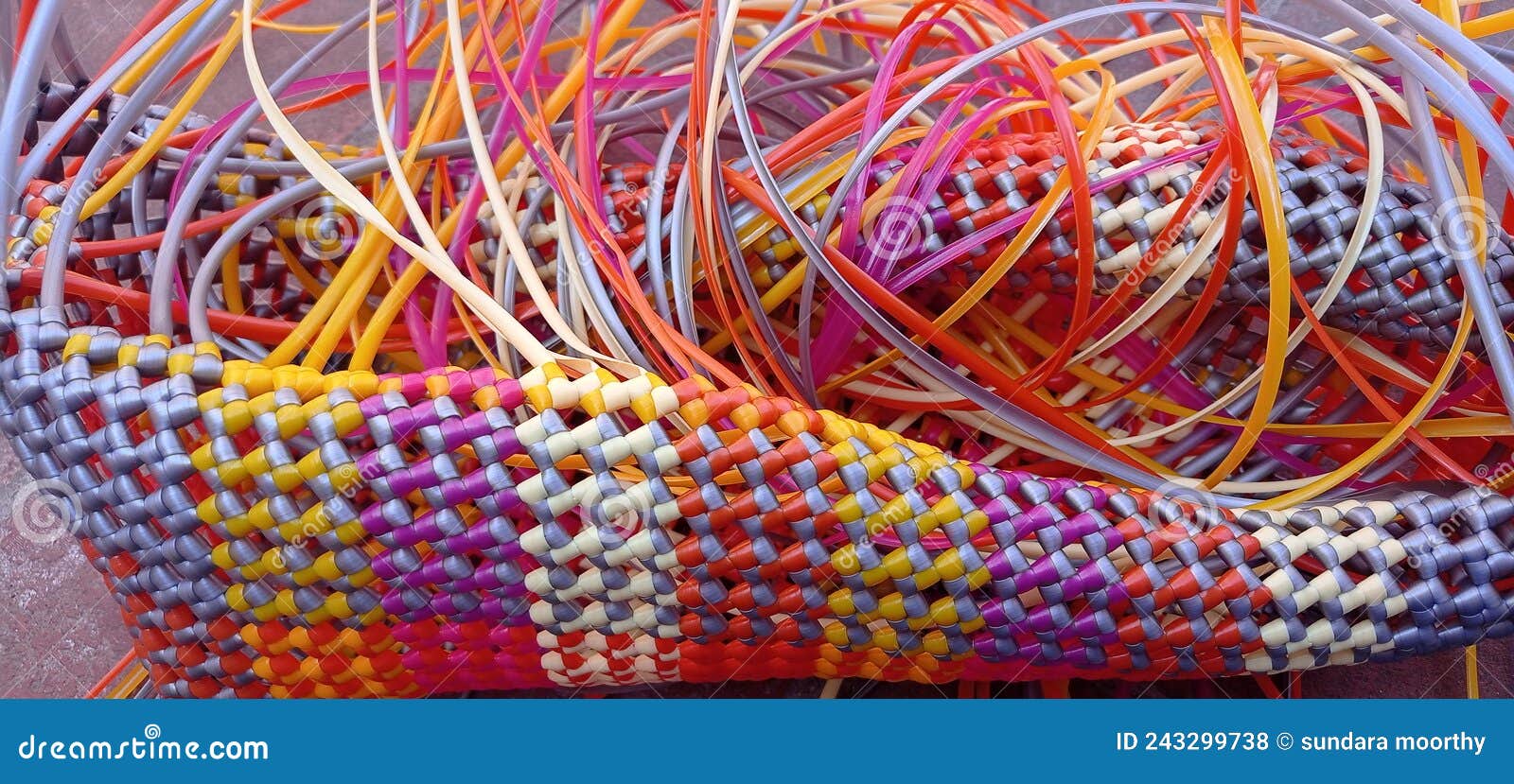 Plastic wire basket making stock photo. Image of basket 243299738