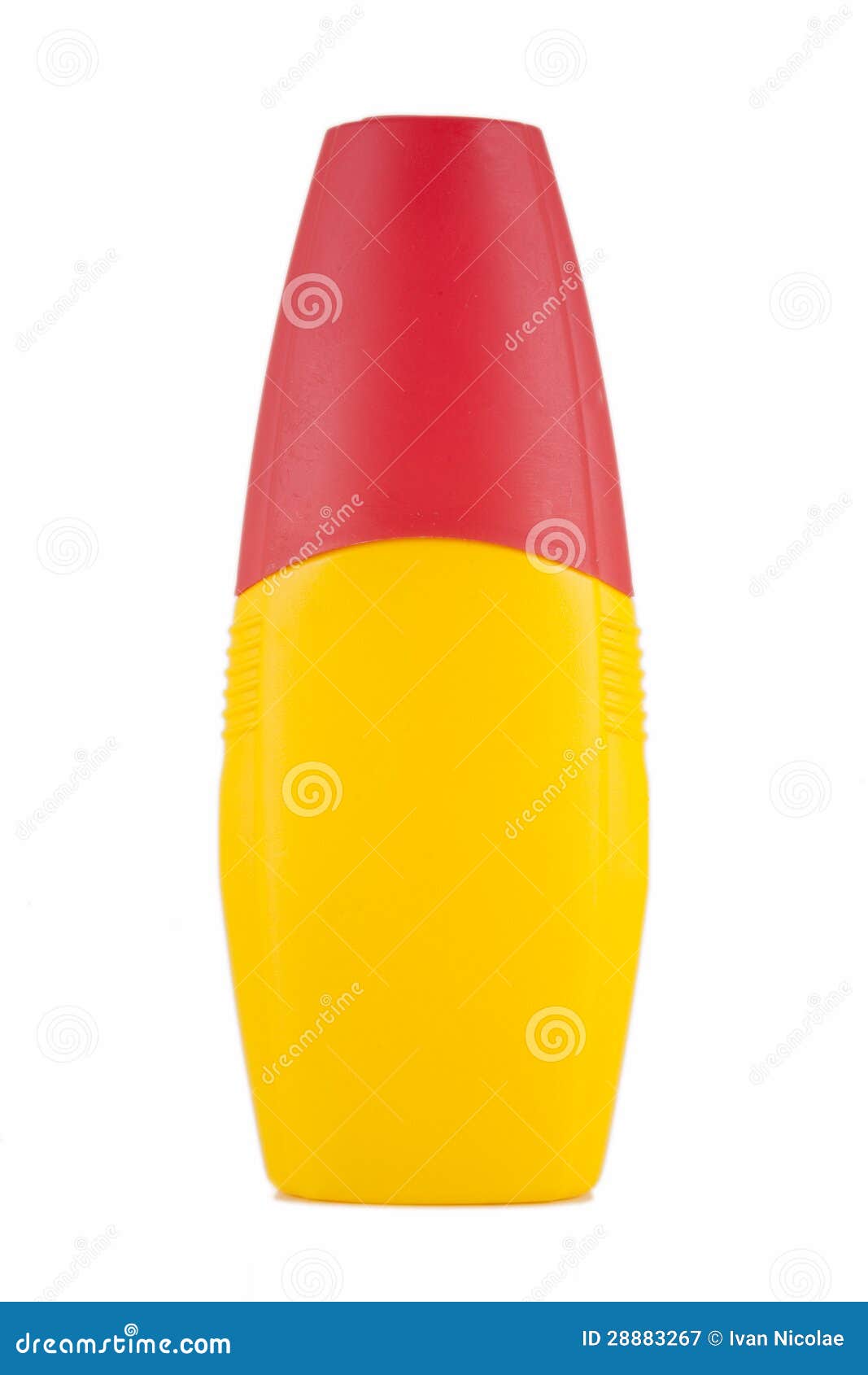 Plastic yellow bottle. stock image. Image of plastic 28883267