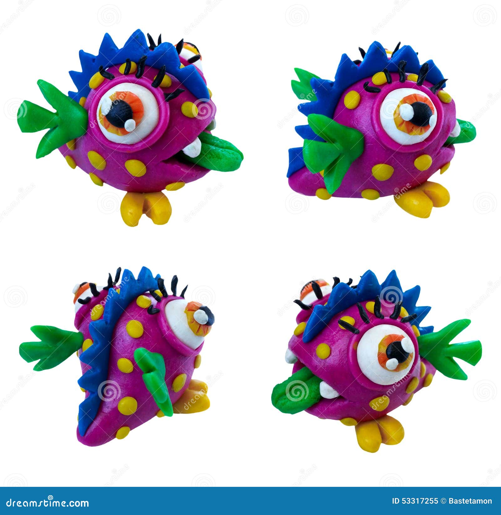 Plasticine monster stock image. Image of colors, isolated 53317255