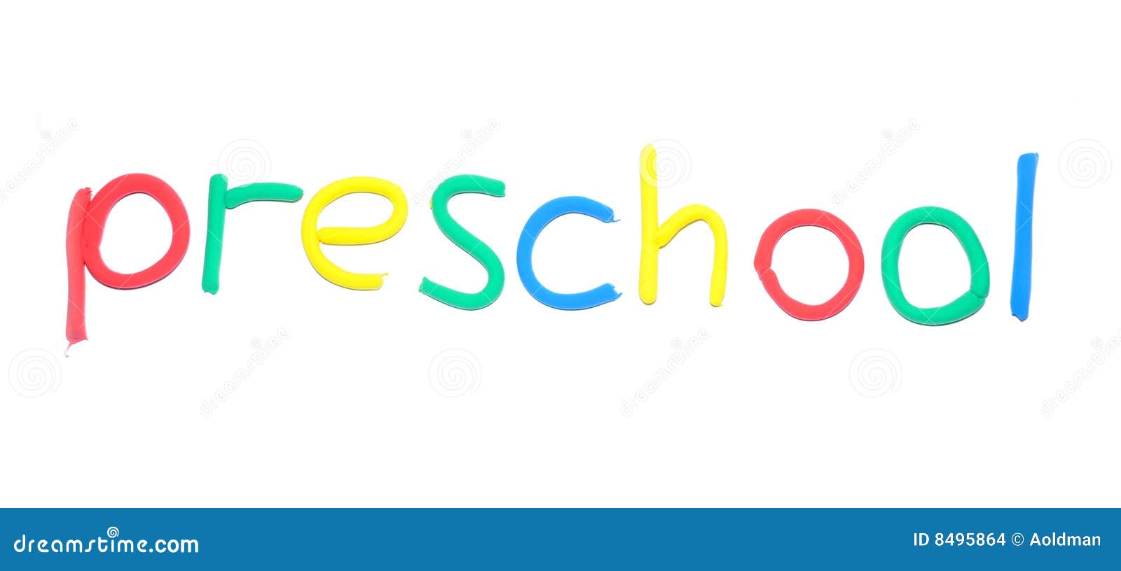 Plasticine word Preschool stock photo. Image of play, abstract - 8495864
