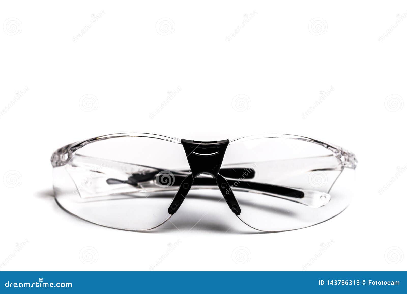 Plastick Safety Glasses for Construction Work Isolated on White