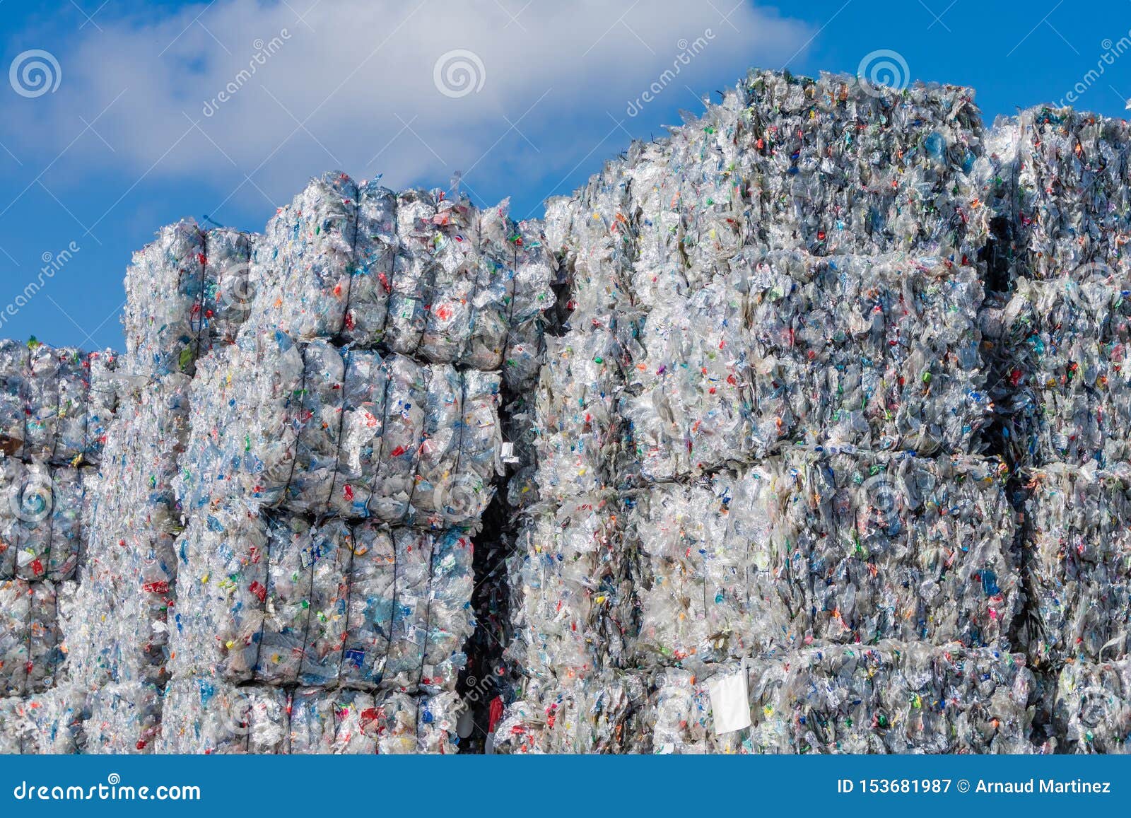 Plastics Recycling Centers and Raw Material Editorial Photography