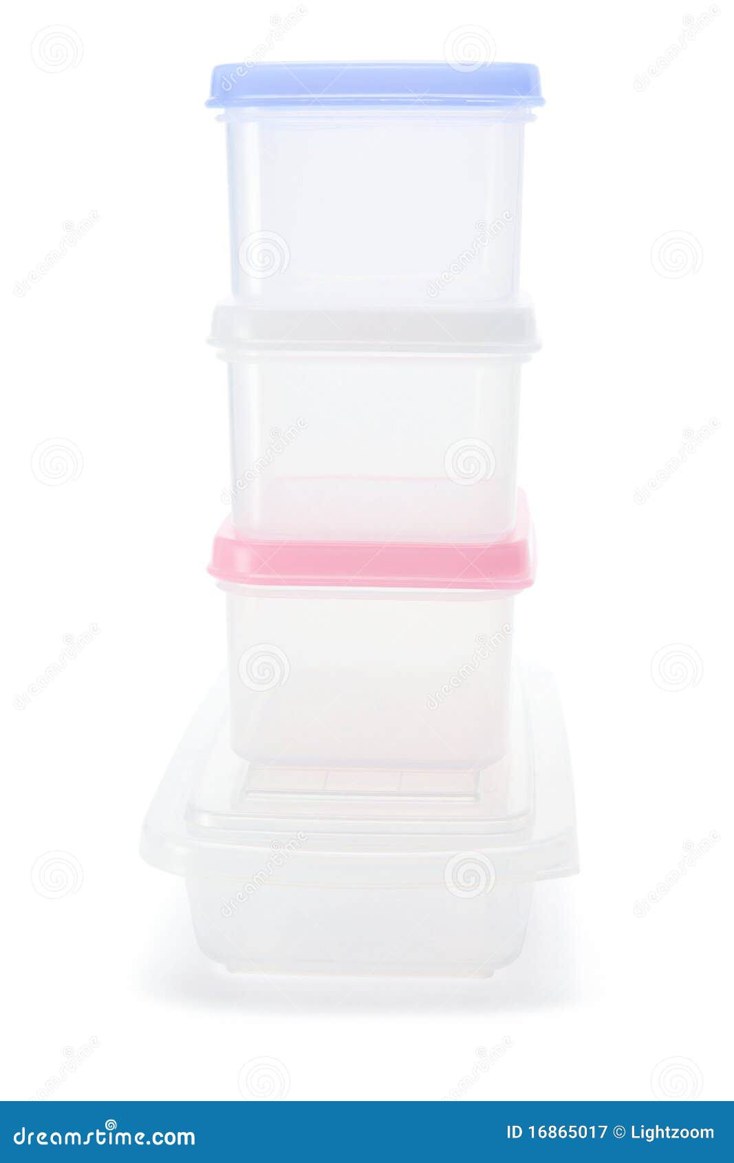 Plastikbehälter auf weißem Hintergrund
