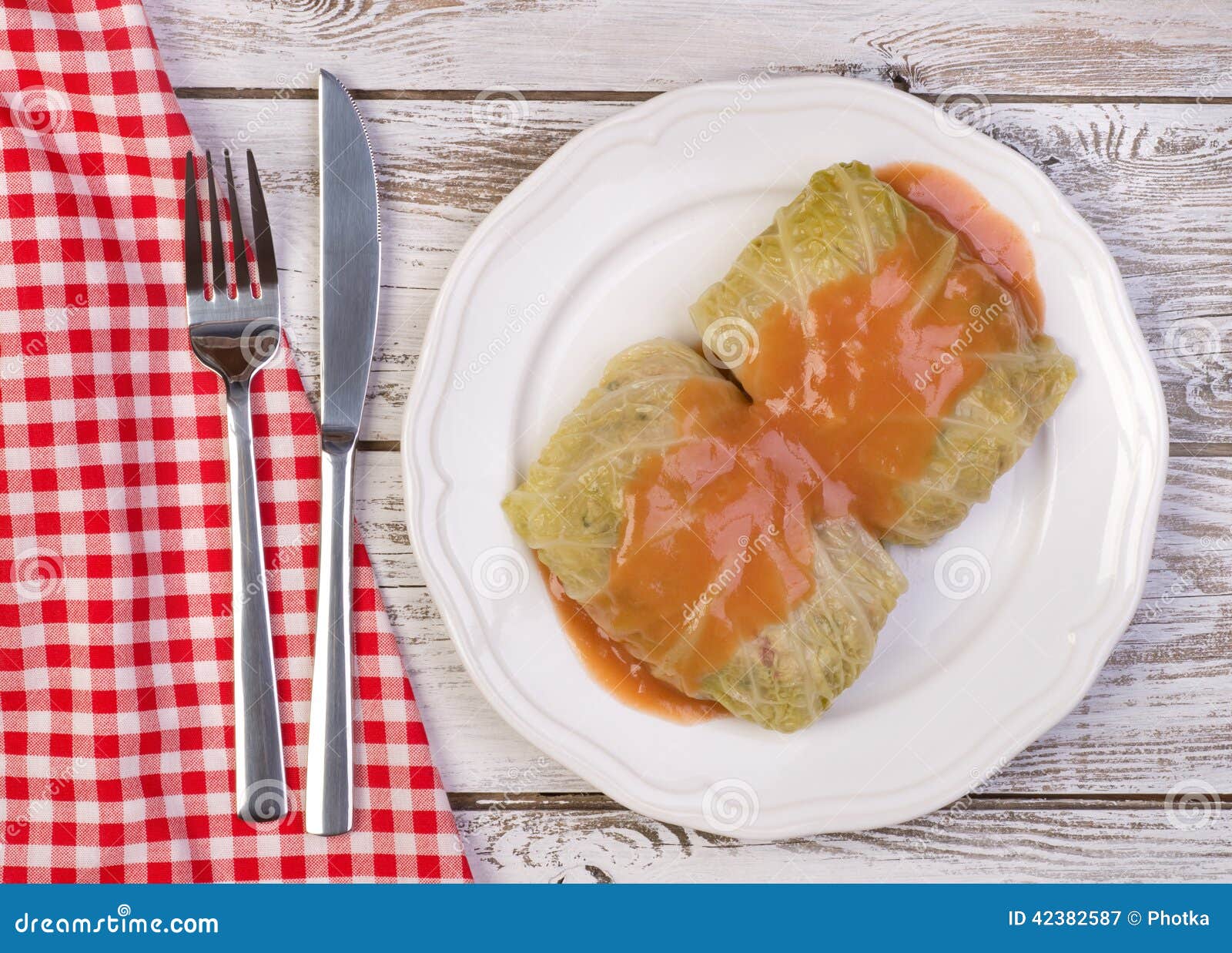 Plat Polonais Traditionnel Golabki Image stock Image du dessus