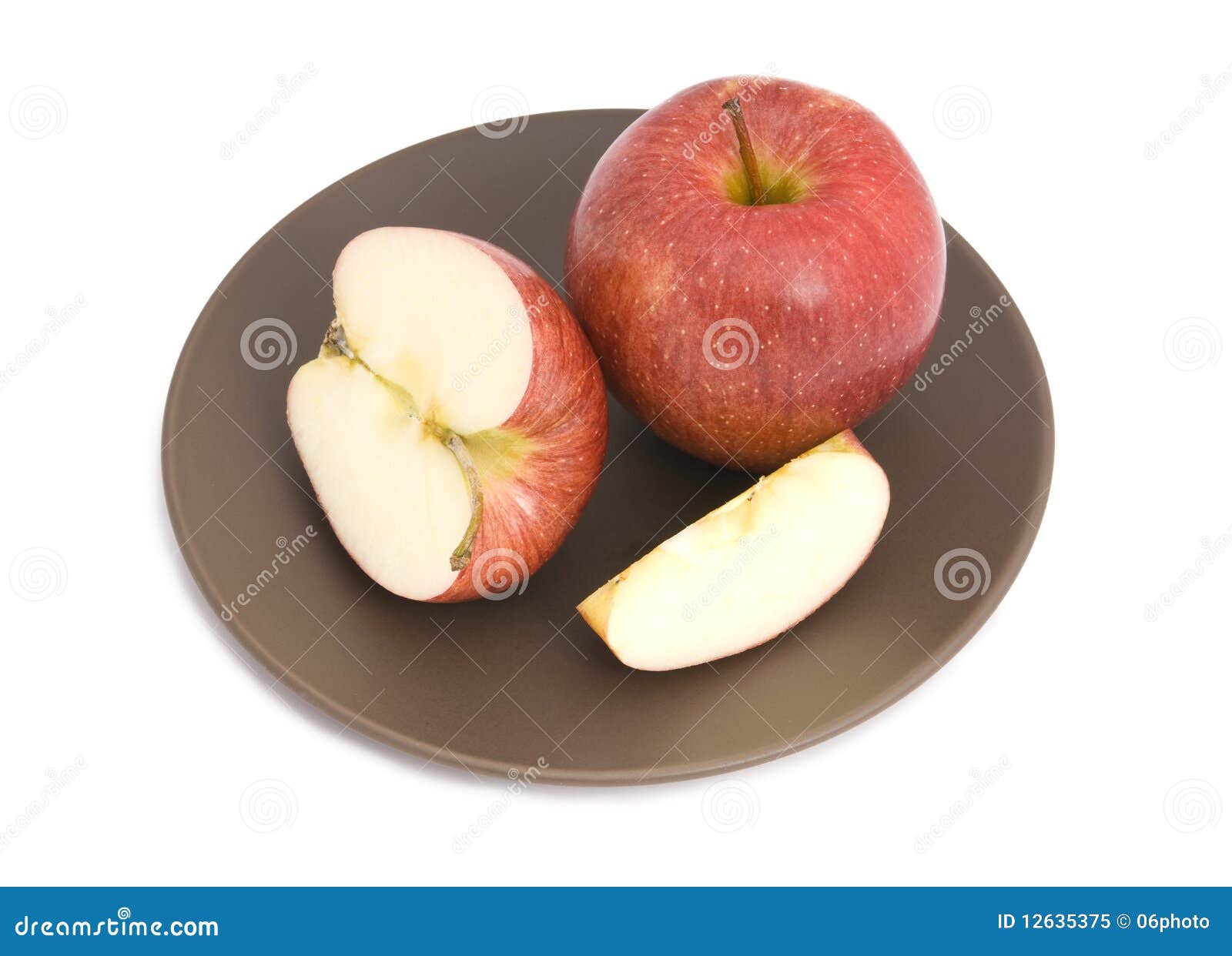 Plate of Apple stock image. Image of shiny, brown, diet - 12635375