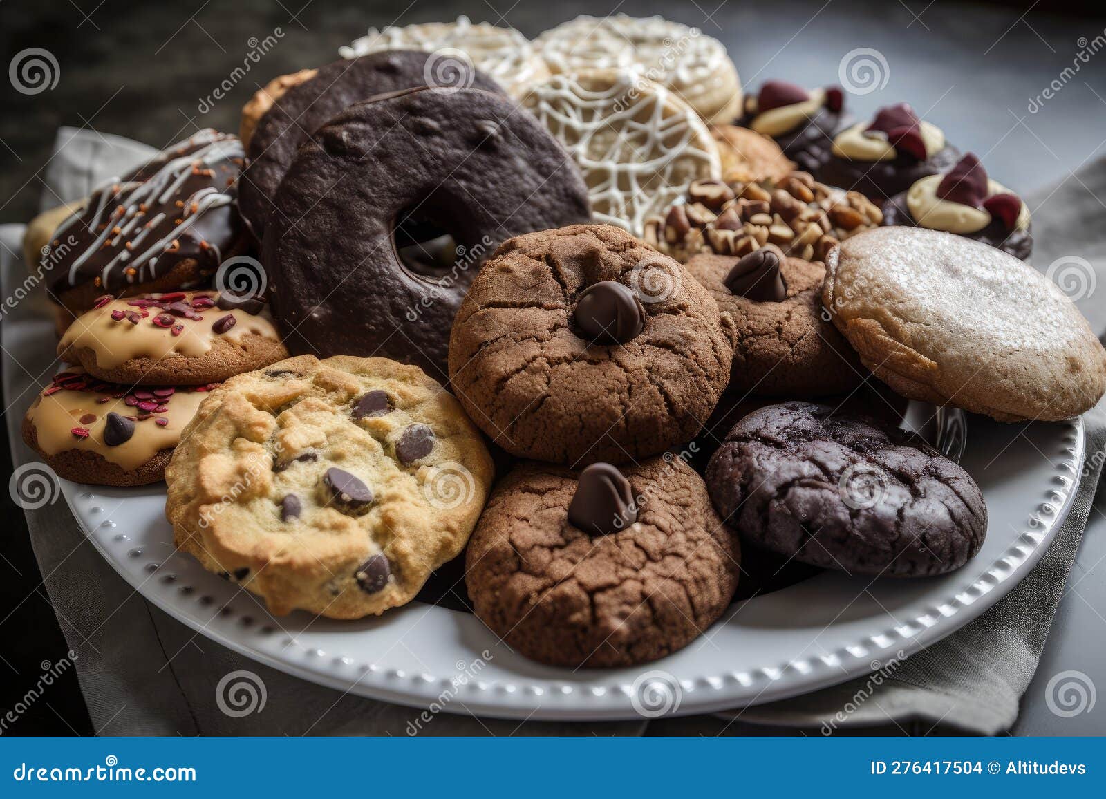 Plate of Assorted Gluten-free and Vegan Baked Goods, Including Cookies