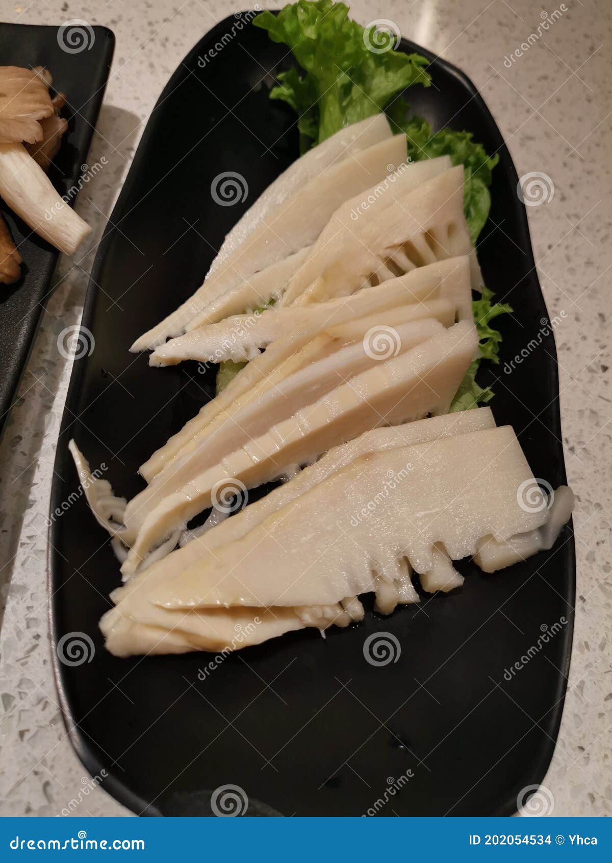 A Plate of Bamboo Shoots Raw Stock Photo Image of uncooked, bamboo