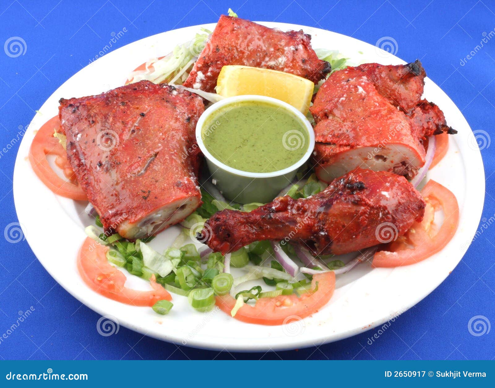Plate of barbecue chicken stock image. Image of meat, sauce 2650917