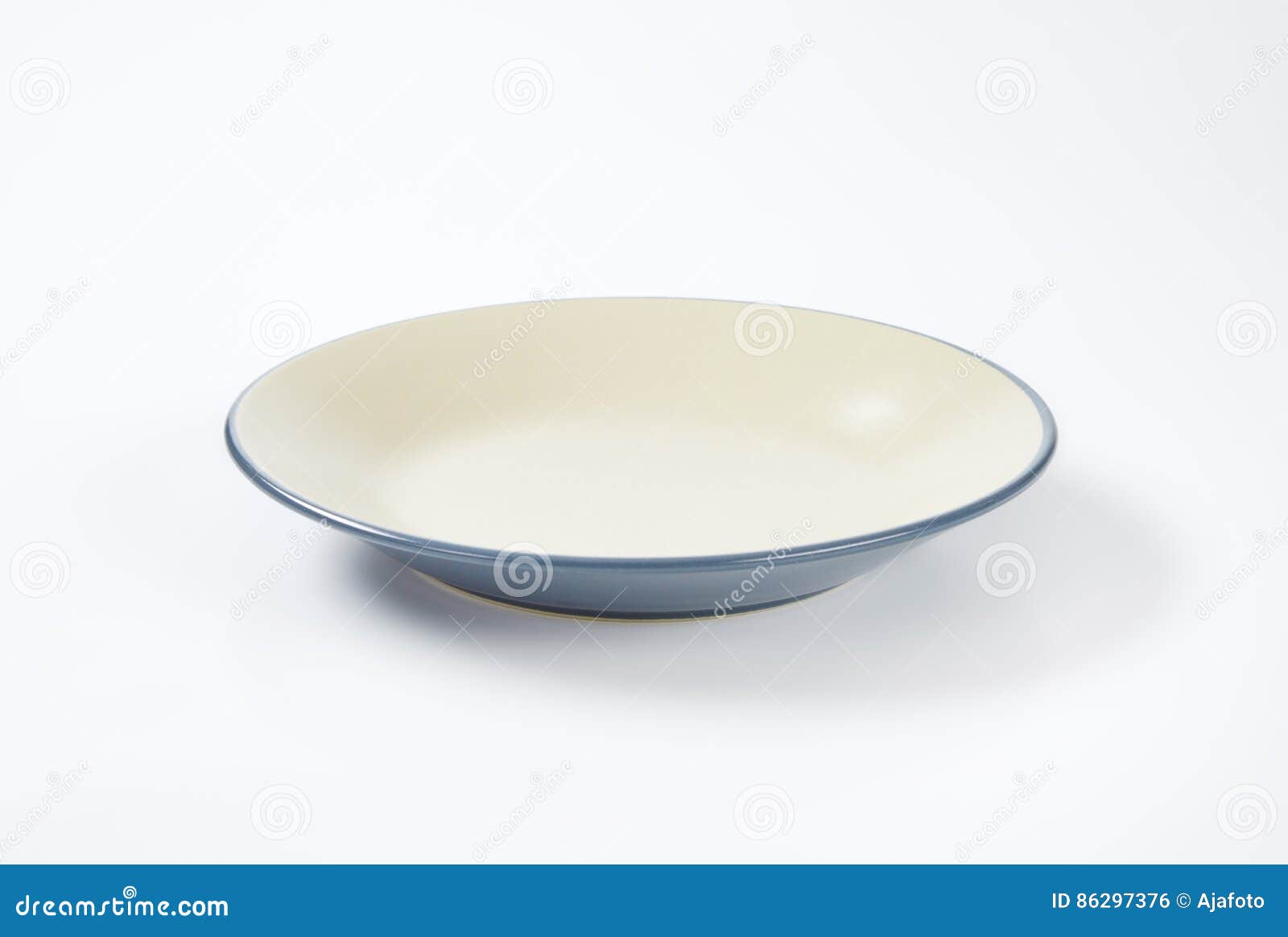 Plate with blue edge stock photo. Image of dinnerware 86297376