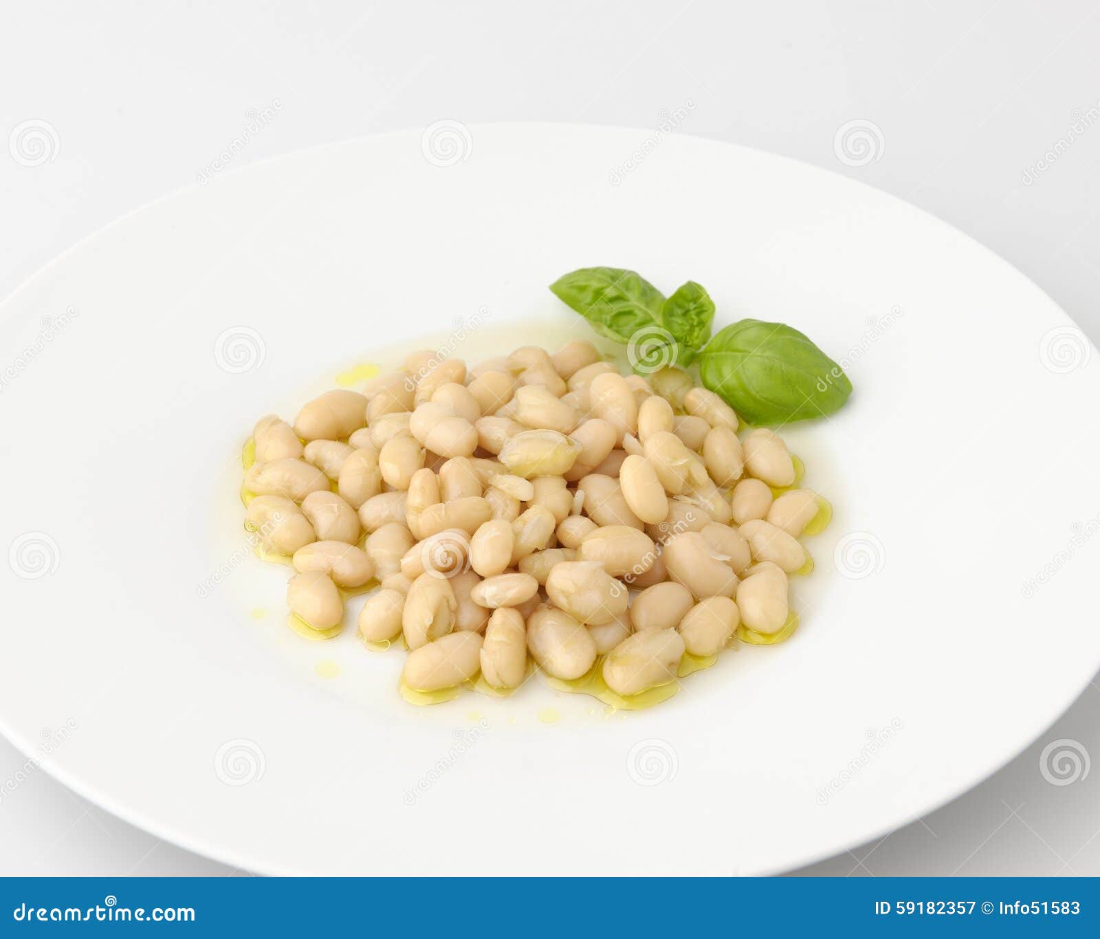Plate of Boiled Beans with Olive Oil Stock Image Image of local