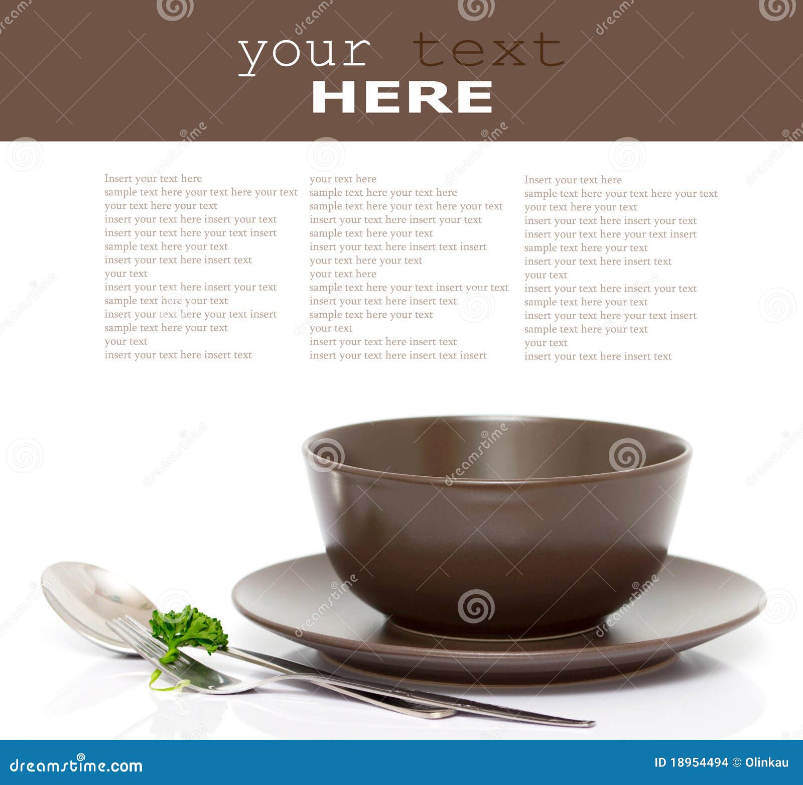 Plate, Bowl, Spoon and Fork Stock Photo Image of healthy, breakfast