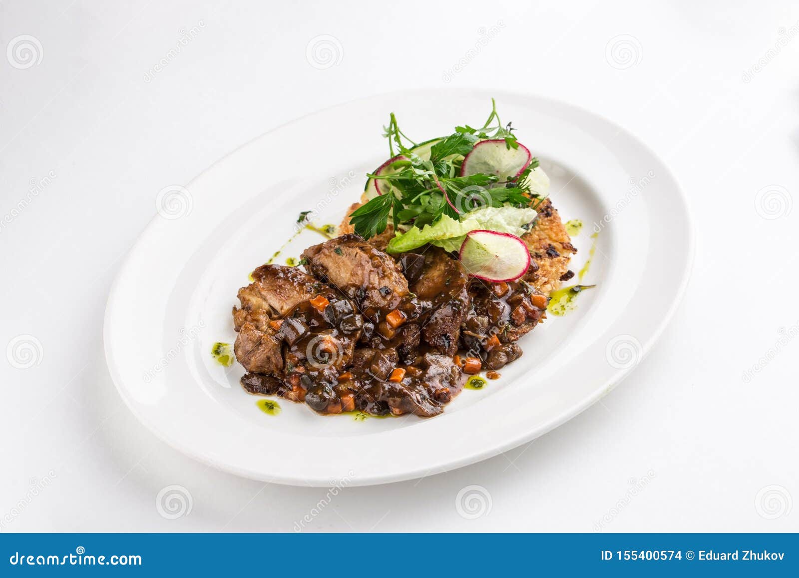 Plate With Braised Beef Agnolotti RoyaltyFree Stock Photo 49279683