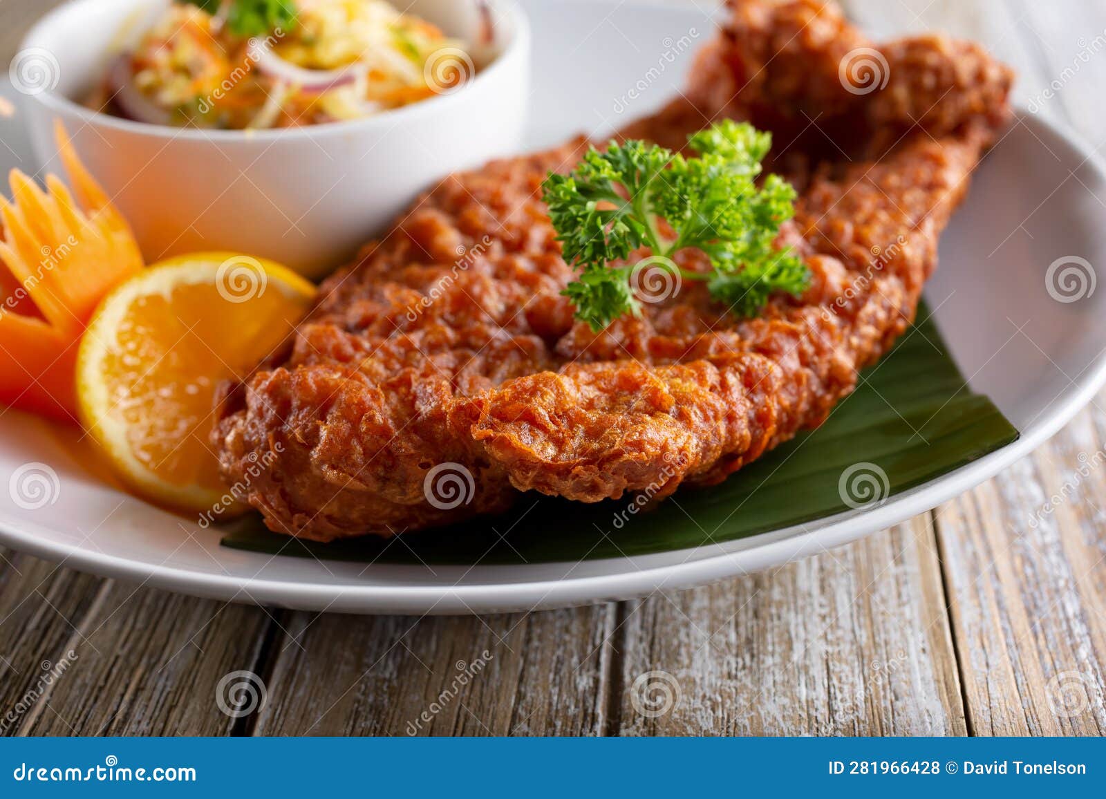 Plate of Breaded Fish, Asian Fried Fish Stock Photo Image of batter