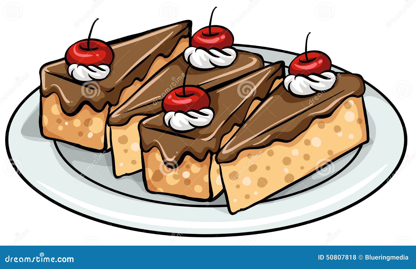 A plate with cakes stock vector. Illustration of frostings 50807818